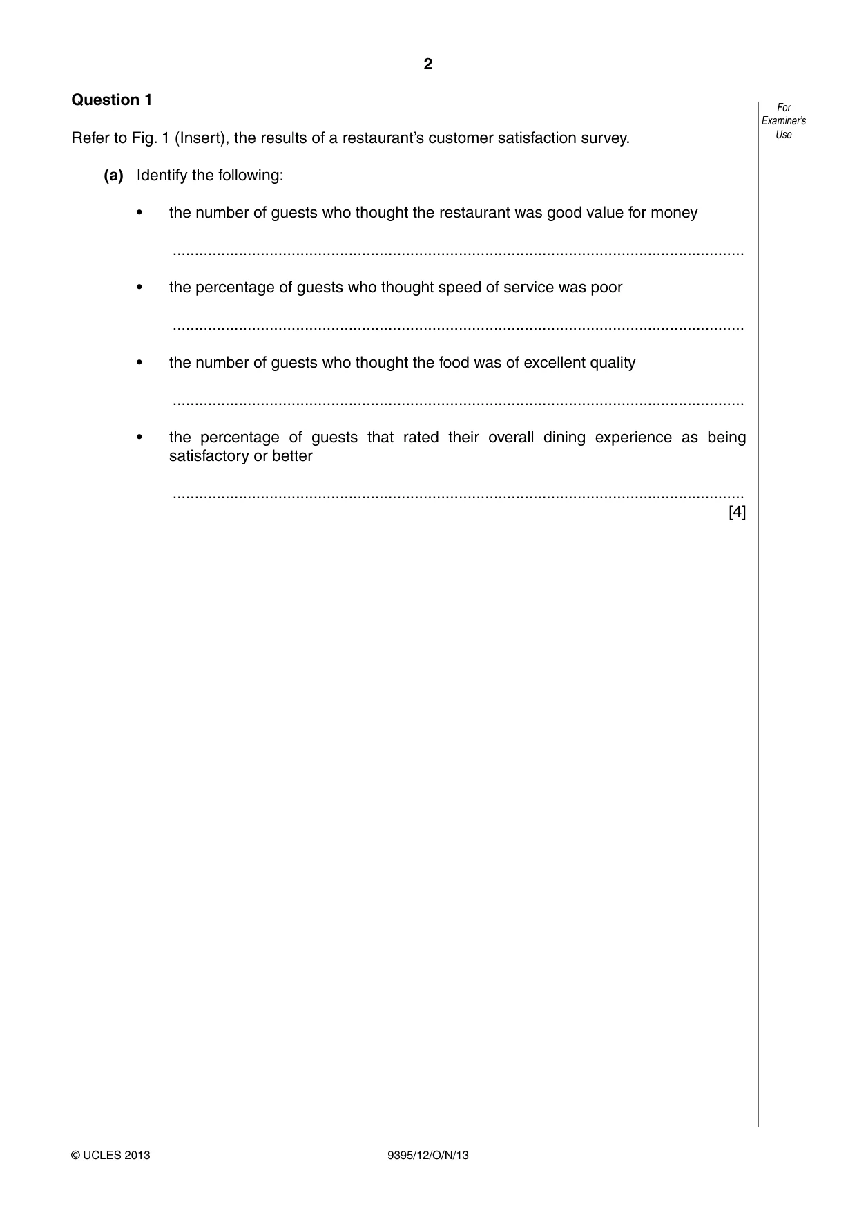 Cambridge A Level Travel and Tourism 9395 2013 Oct/Nov Paper 1 · Variant 2 question paper, page 2 of 16