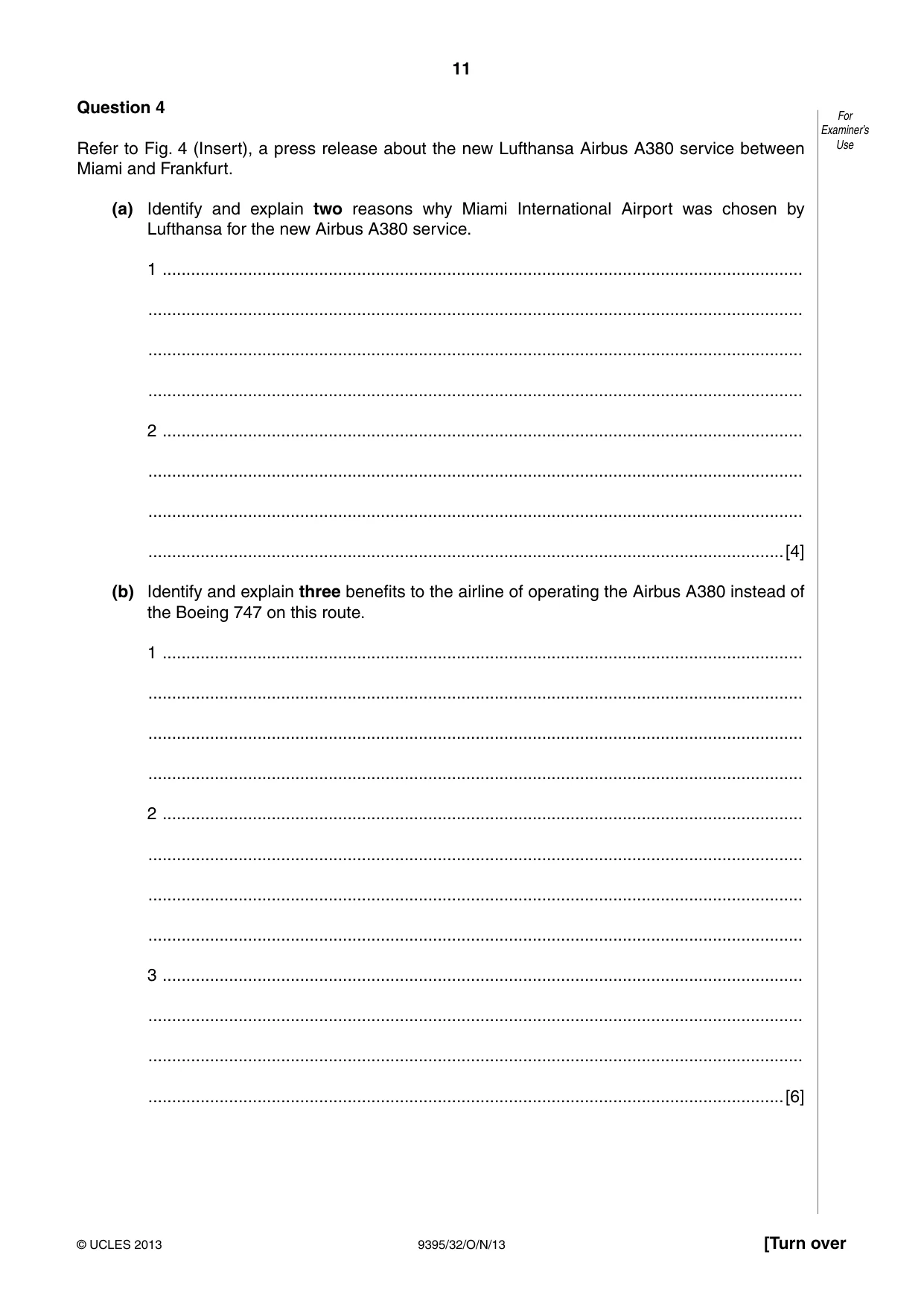 Cambridge A Level Travel and Tourism 9395 2013 Oct/Nov Paper 3 · Variant 2 question paper, page 11 of 16