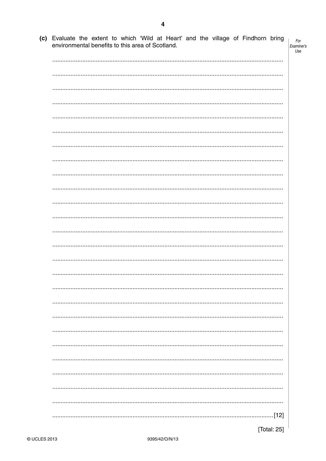 Cambridge A Level Travel and Tourism 9395 2013 Oct/Nov Paper 4 · Variant 2 question paper, page 4 of 8
