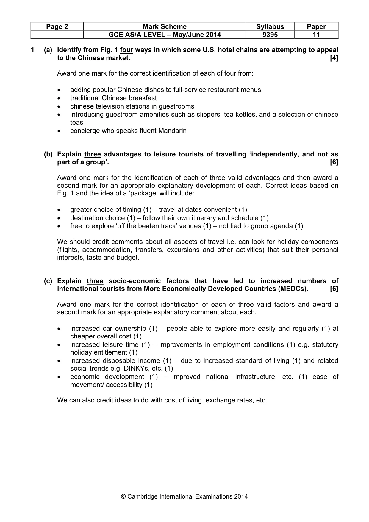 Mark scheme, page 2 of 9