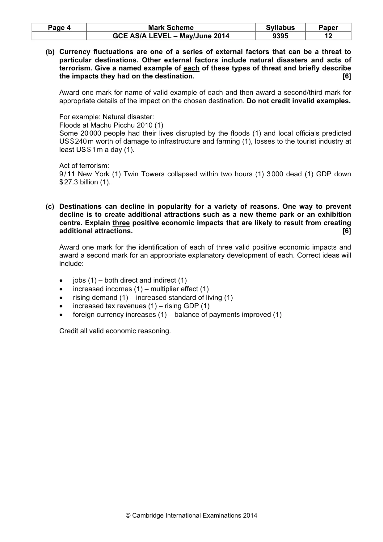 Mark scheme, page 4 of 8