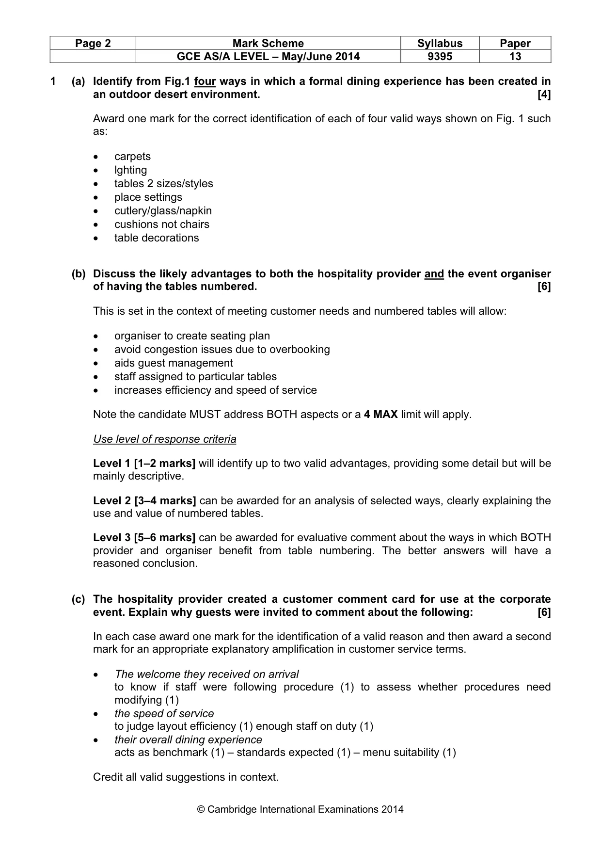 Mark scheme, page 2 of 8