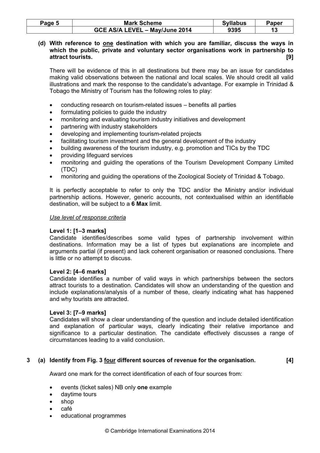 Mark scheme, page 5 of 8