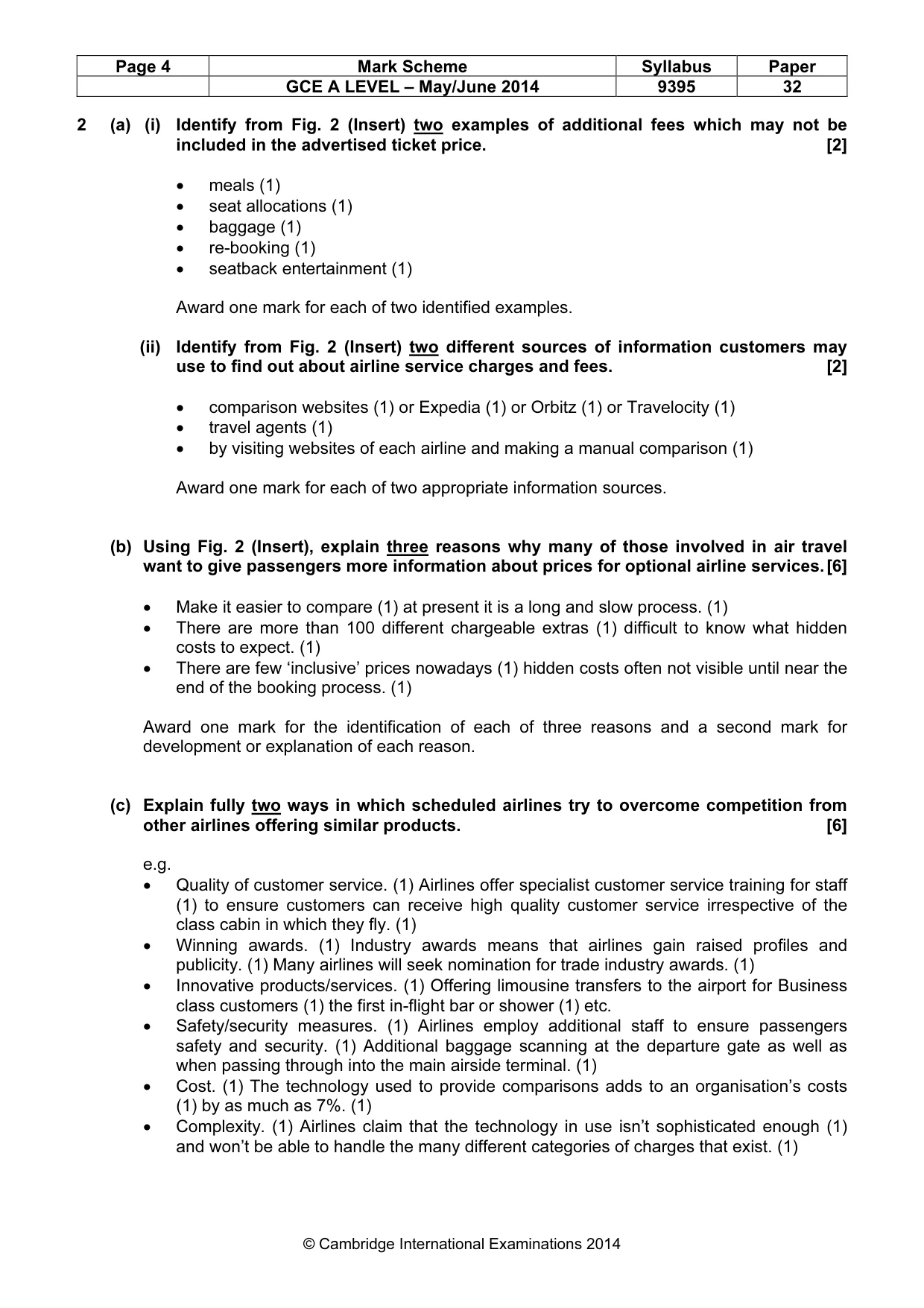 Mark scheme, page 4 of 8