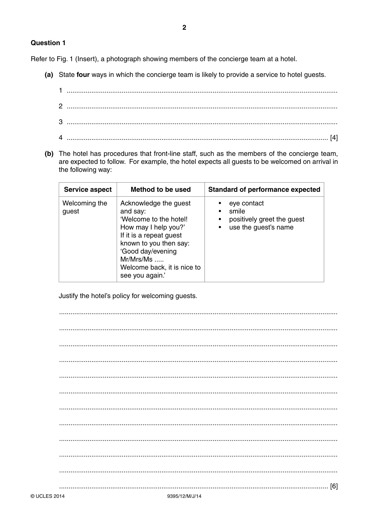 Cambridge A Level Travel and Tourism 9395 2014 May/June Paper 1 · Variant 2 question paper, page 2 of 16