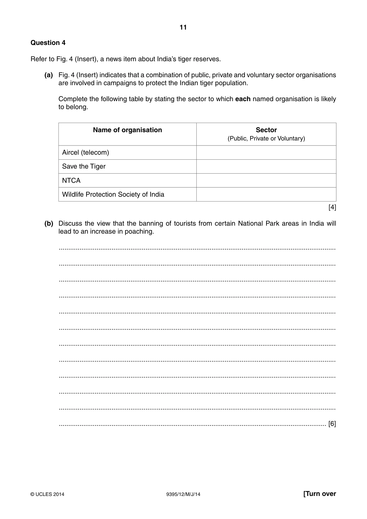 Cambridge A Level Travel and Tourism 9395 2014 May/June Paper 1 · Variant 2 question paper, page 11 of 16