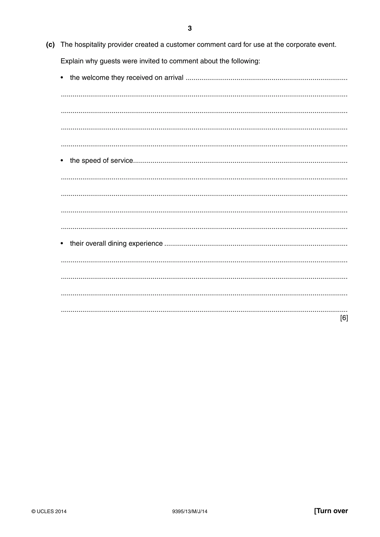 Cambridge A Level Travel and Tourism 9395 2014 May/June Paper 1 · Variant 3 question paper, page 3 of 16