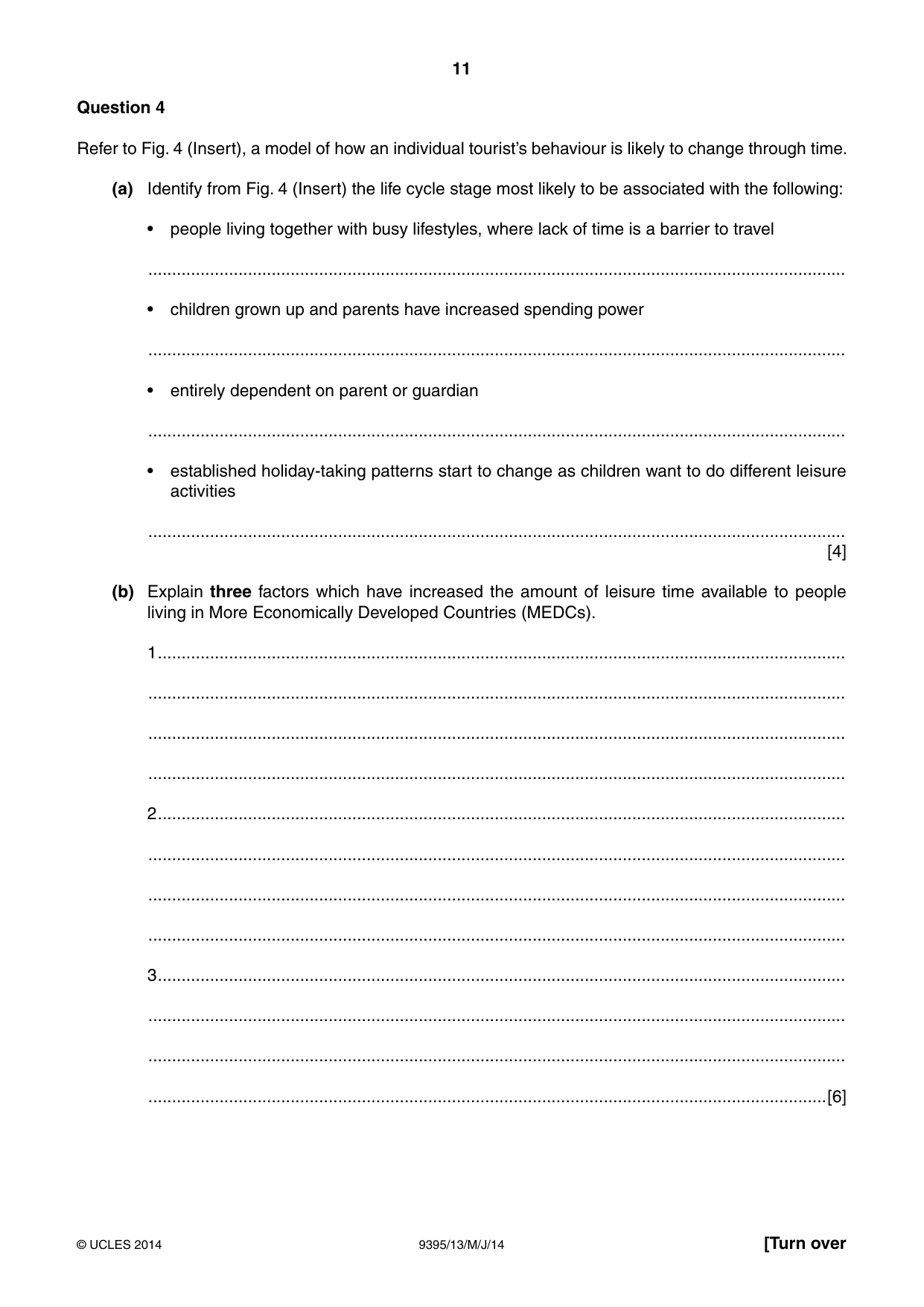 Cambridge A Level Travel and Tourism 9395 2014 May/June Paper 1 · Variant 3 question paper, page 11 of 16