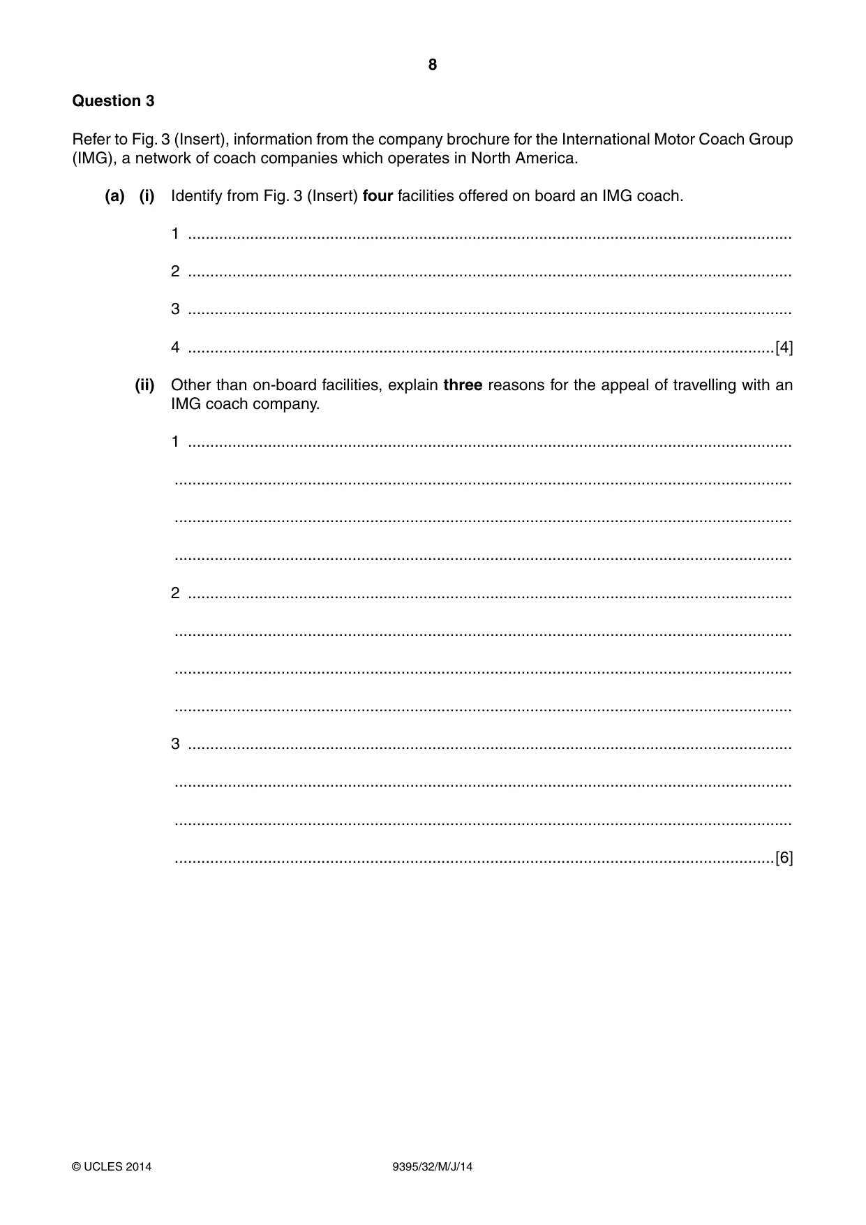 Cambridge A Level Travel and Tourism 9395 2014 May/June Paper 3 · Variant 2 question paper, page 8 of 16