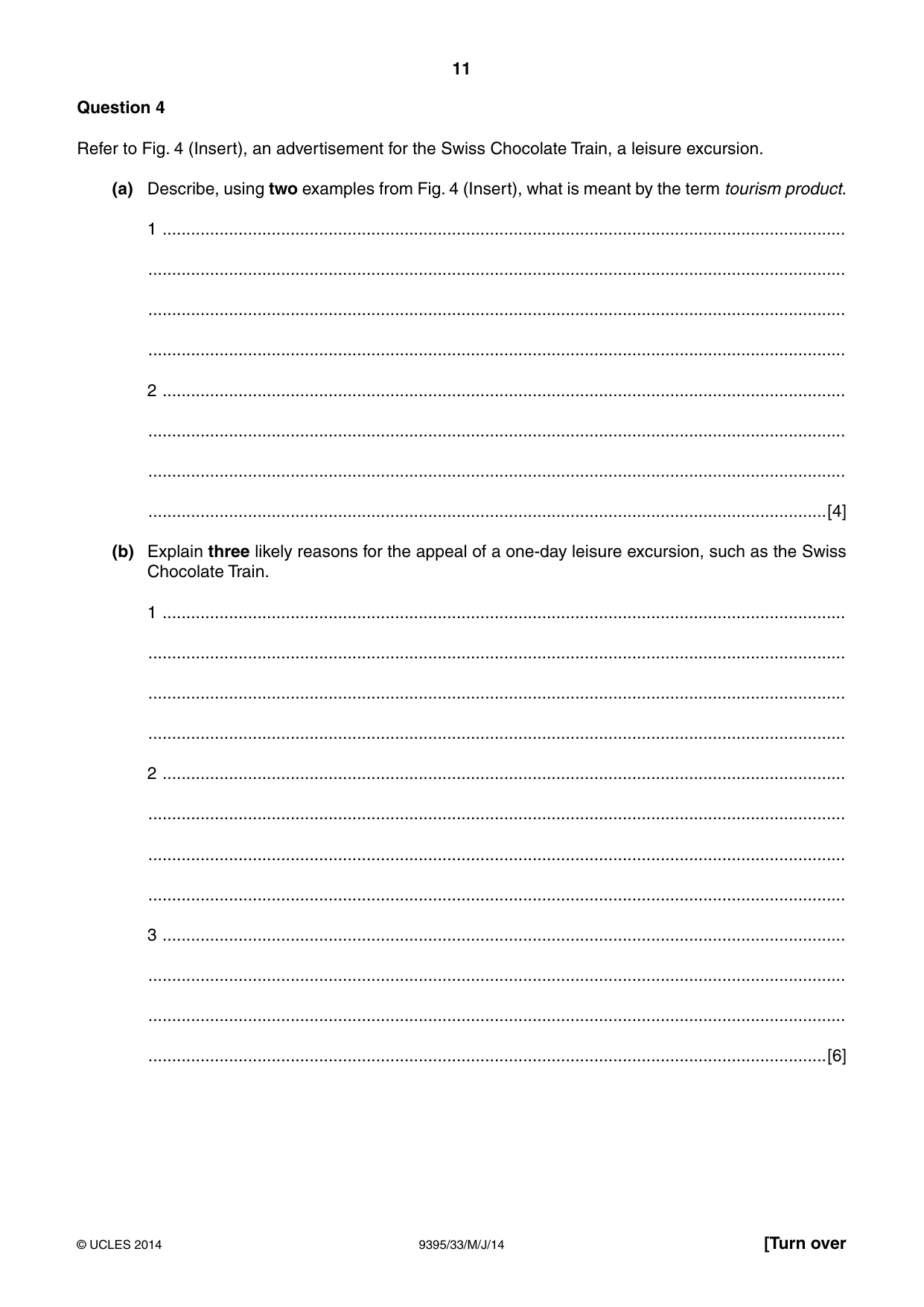 Cambridge A Level Travel and Tourism 9395 2014 May/June Paper 3 · Variant 3 question paper, page 11 of 16
