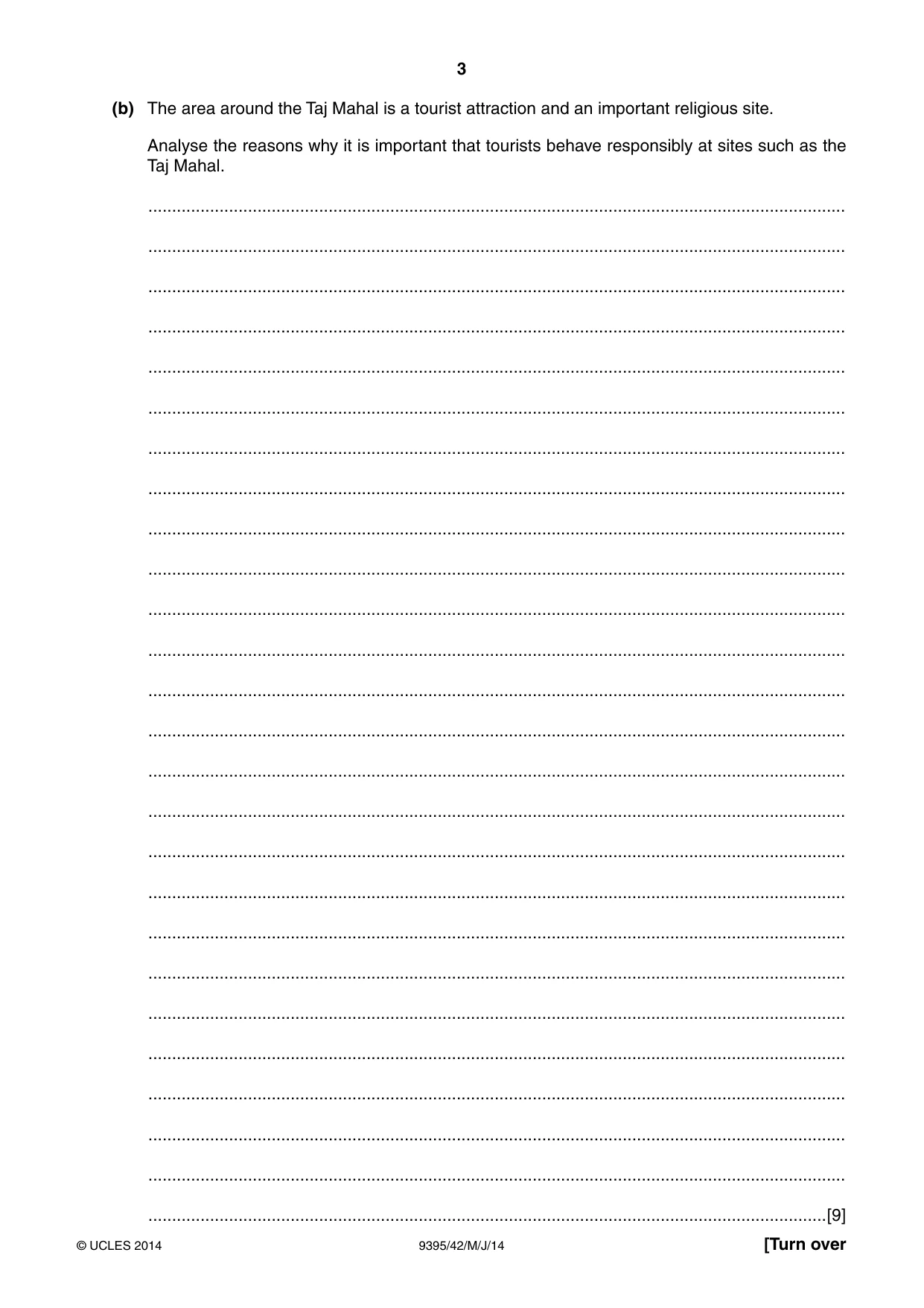 Cambridge A Level Travel and Tourism 9395 2014 May/June Paper 4 · Variant 2 question paper, page 3 of 8