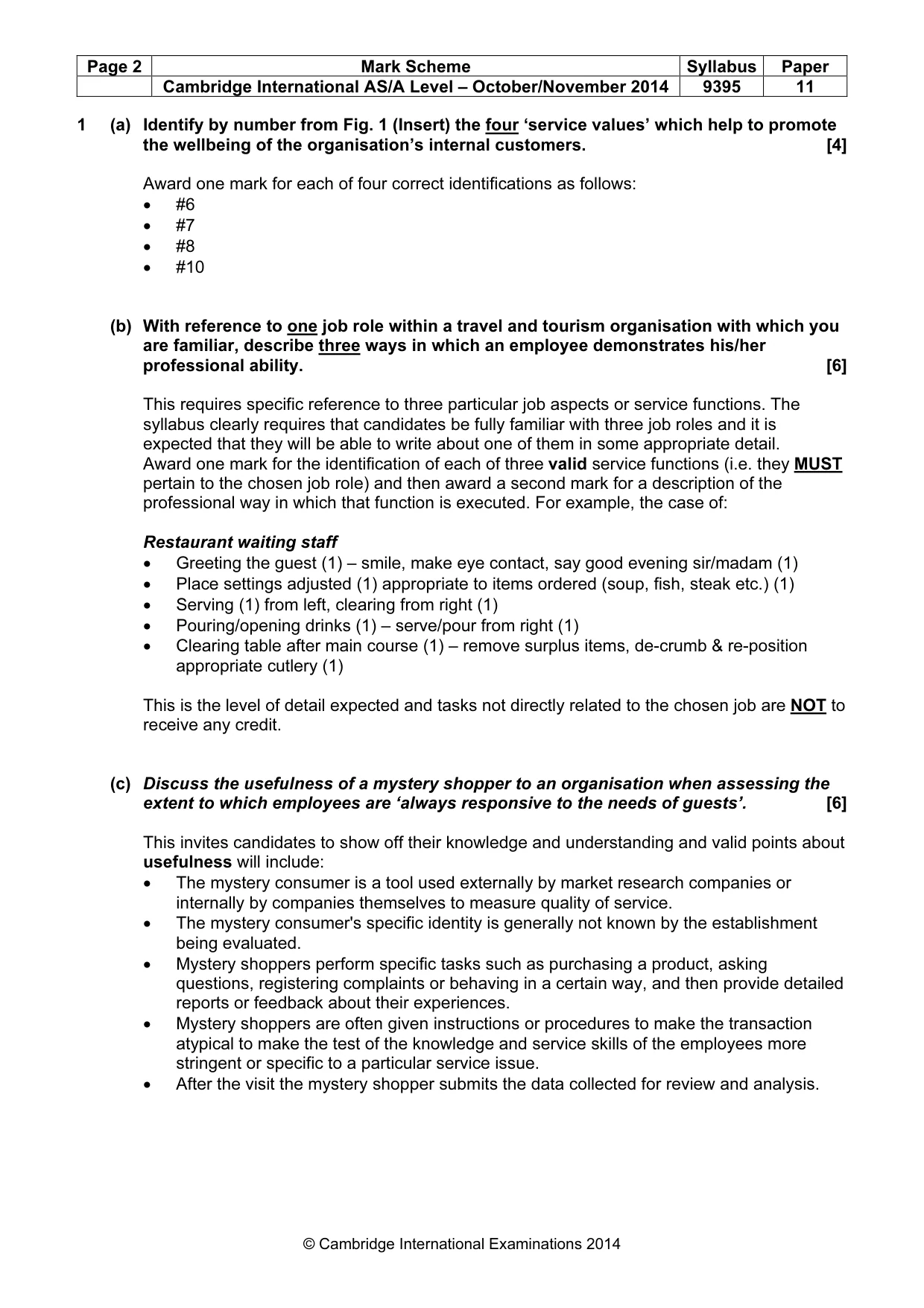 Mark scheme, page 2 of 9