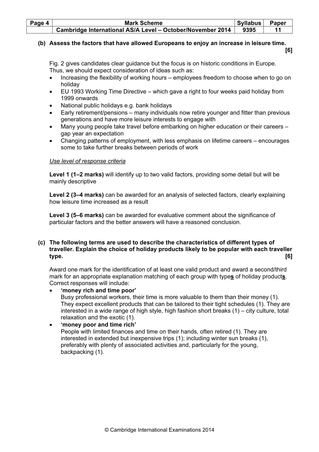 Mark scheme, page 4 of 9