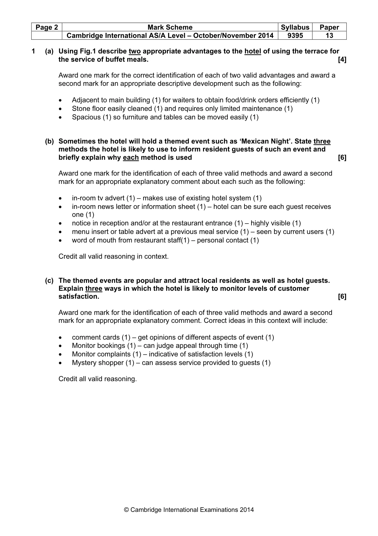 Mark scheme, page 2 of 9