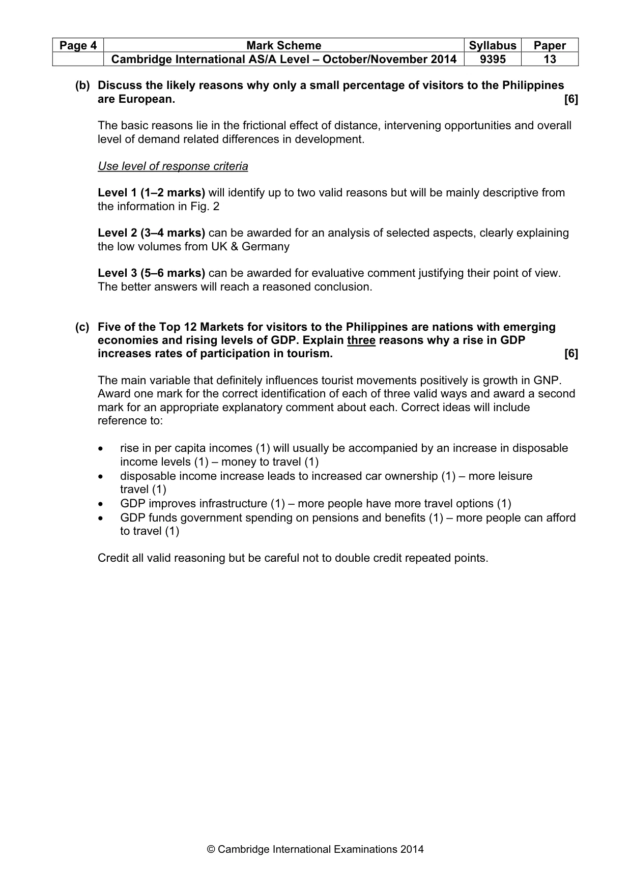 Mark scheme, page 4 of 9