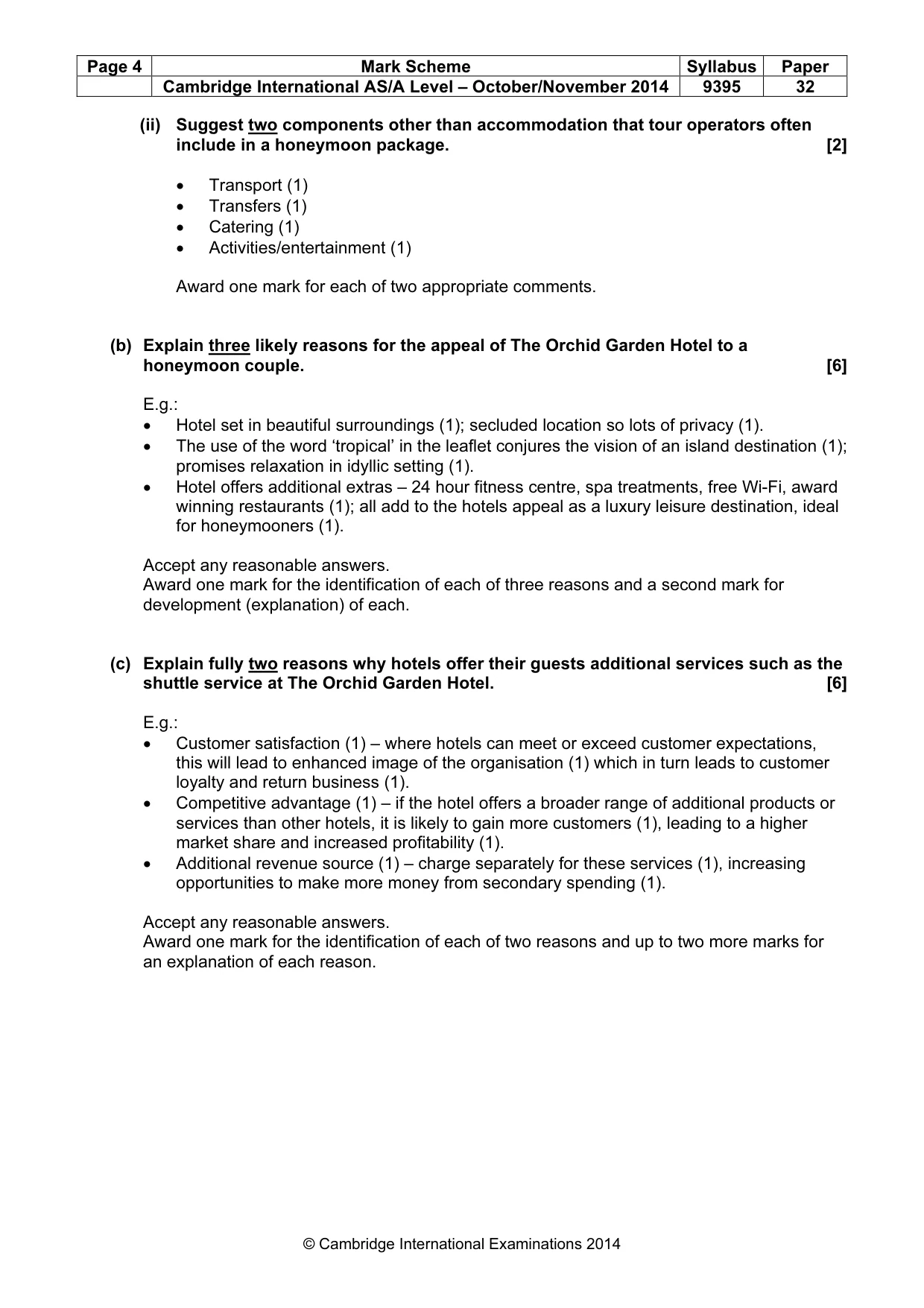 Mark scheme, page 4 of 9
