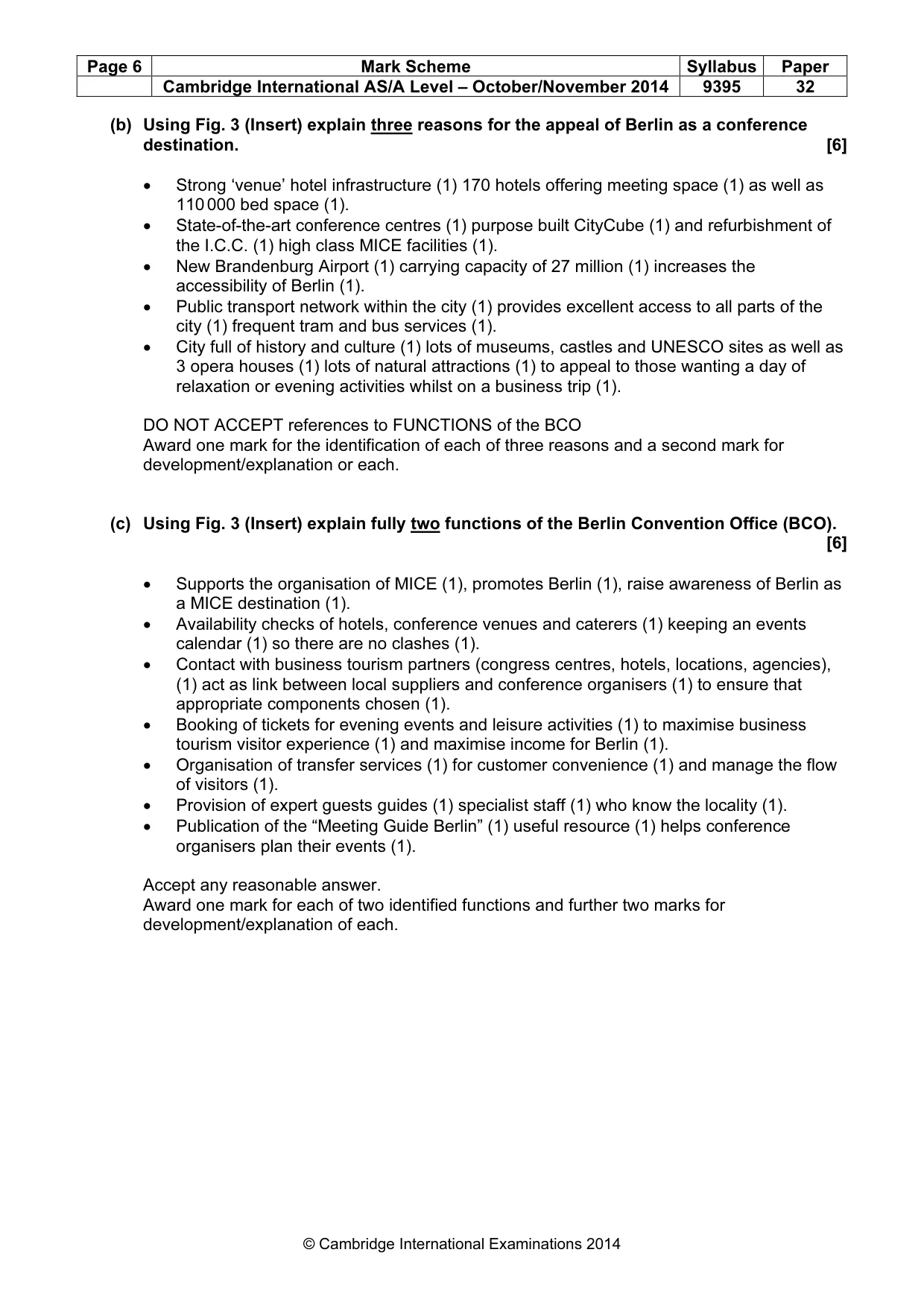 Mark scheme, page 6 of 9