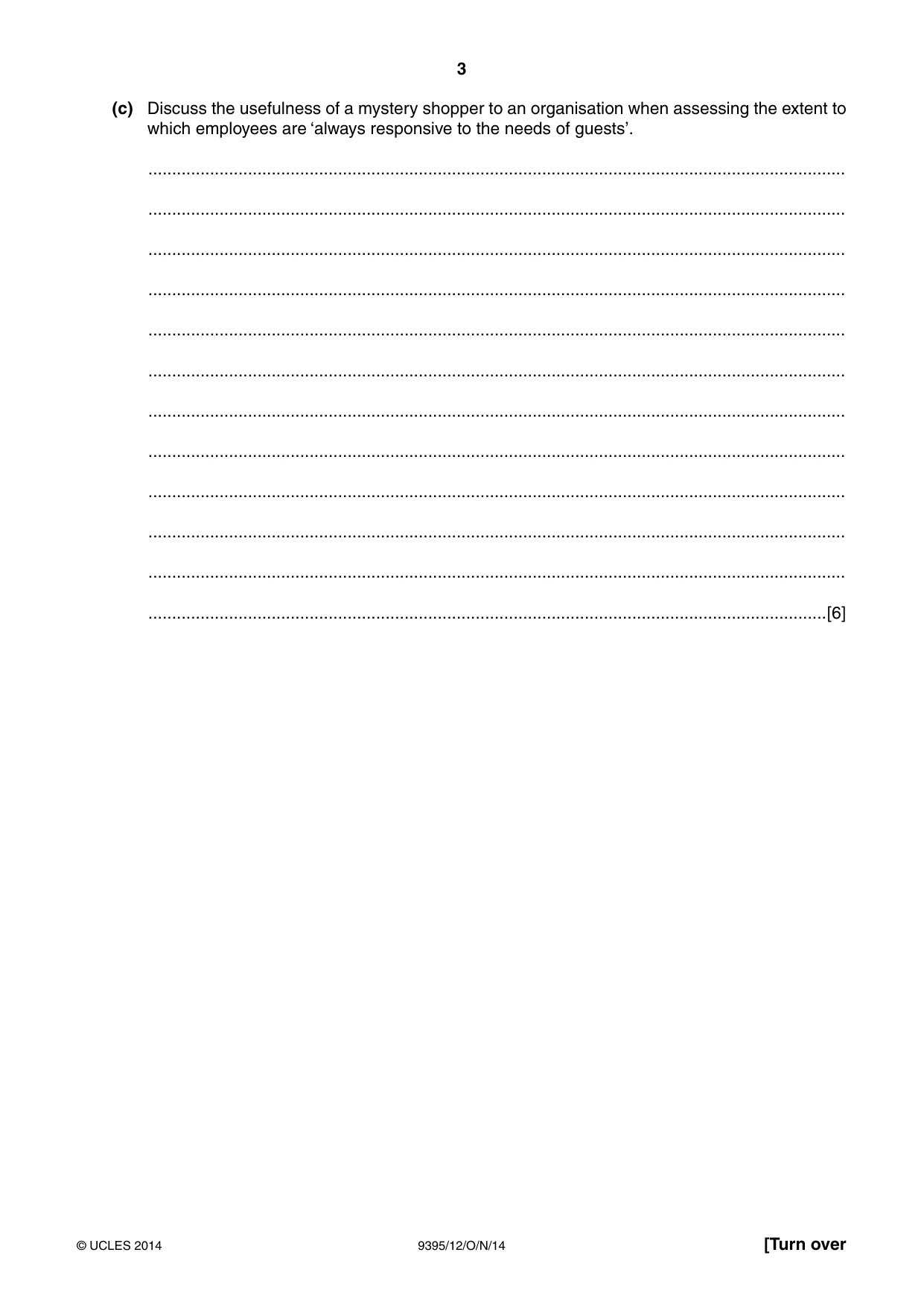 Cambridge A Level Travel and Tourism 9395 2014 Oct/Nov Paper 1 · Variant 2 question paper, page 3 of 16