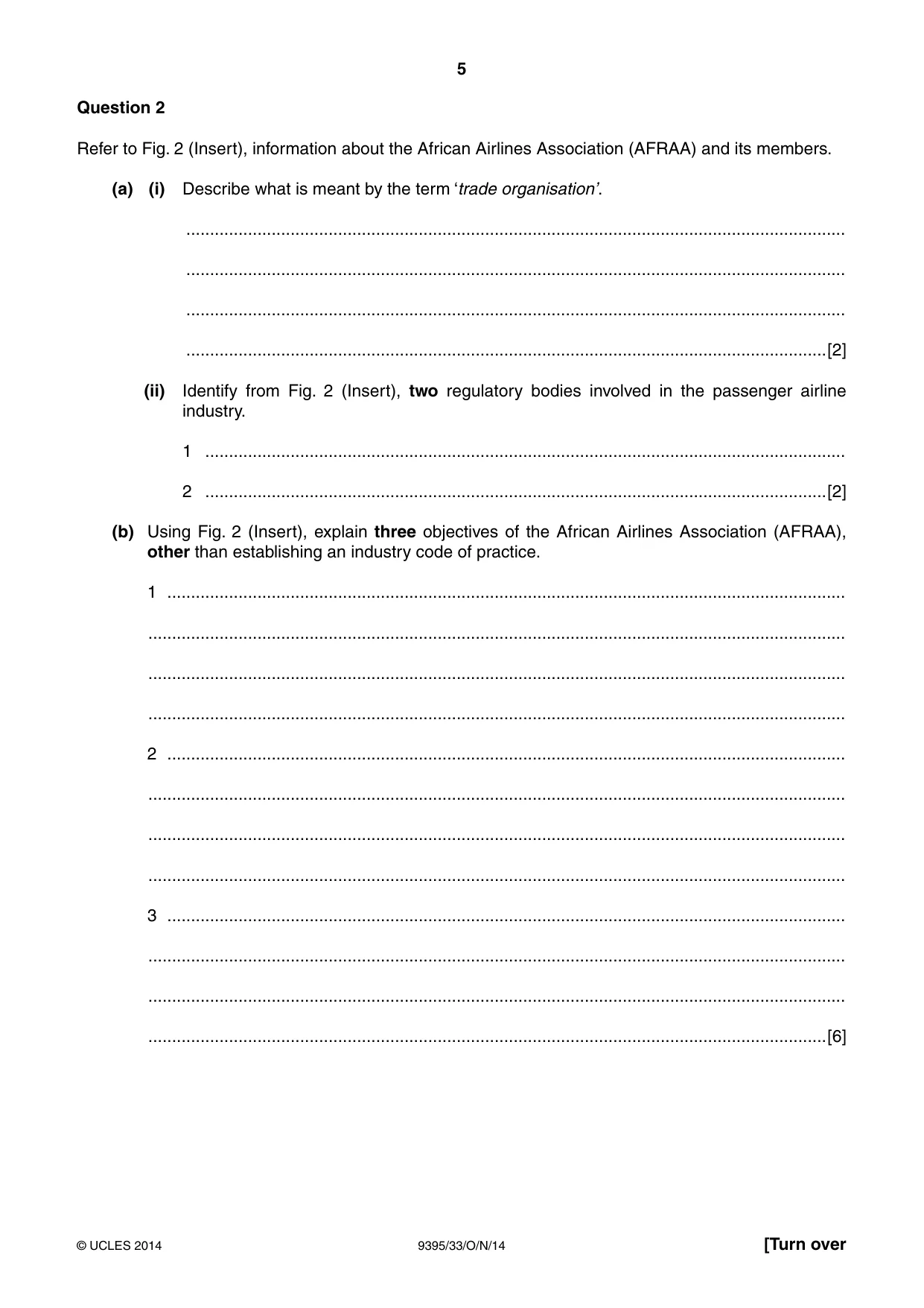 Cambridge A Level Travel and Tourism 9395 2014 Oct/Nov Paper 3 · Variant 3 question paper, page 5 of 16