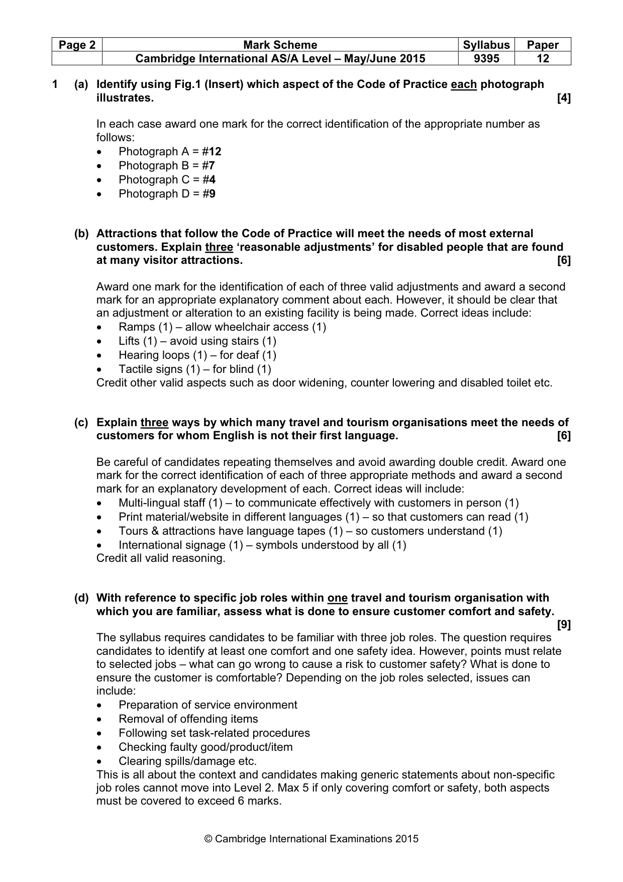 Mark scheme, page 2 of 8