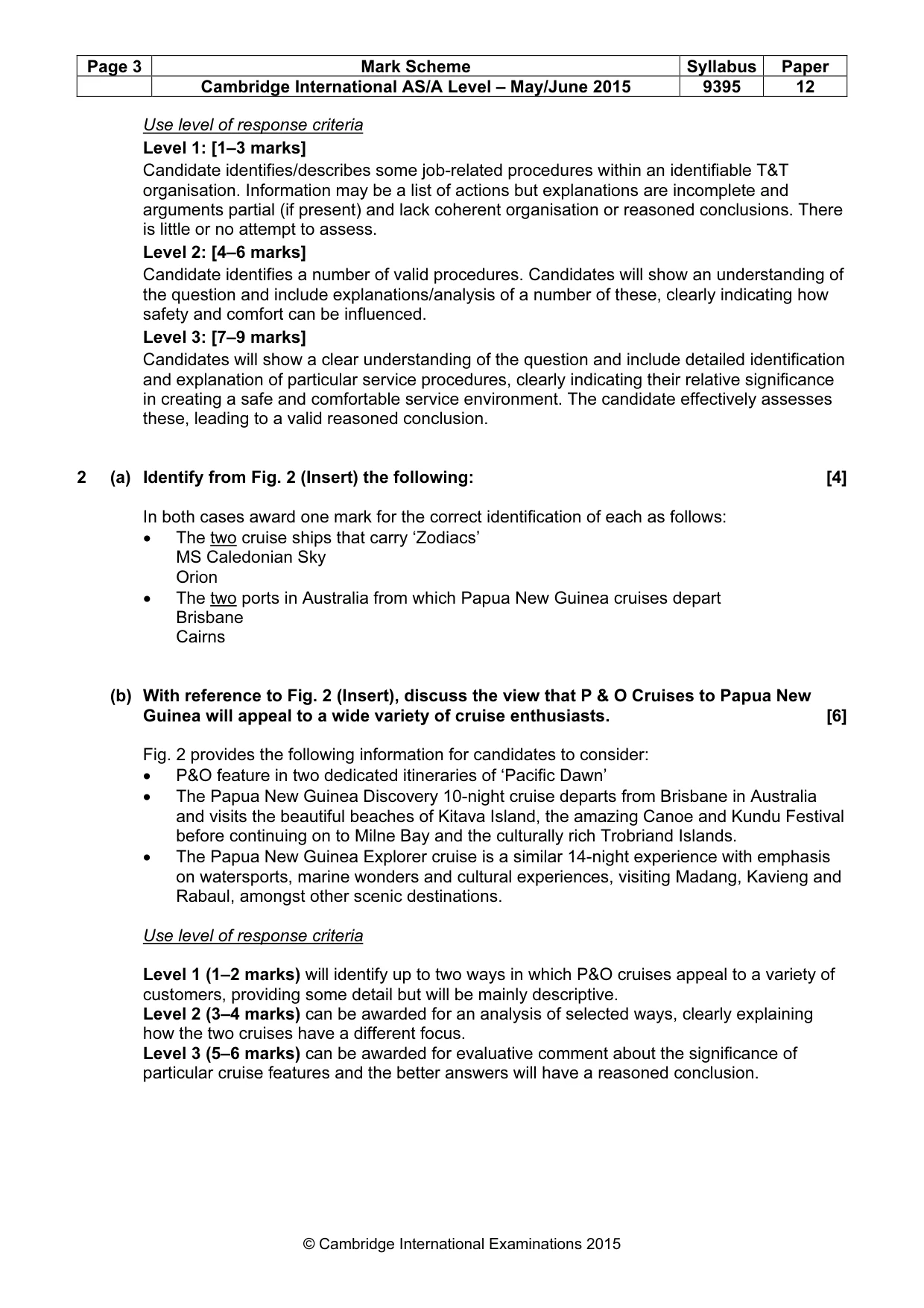 Mark scheme, page 3 of 8