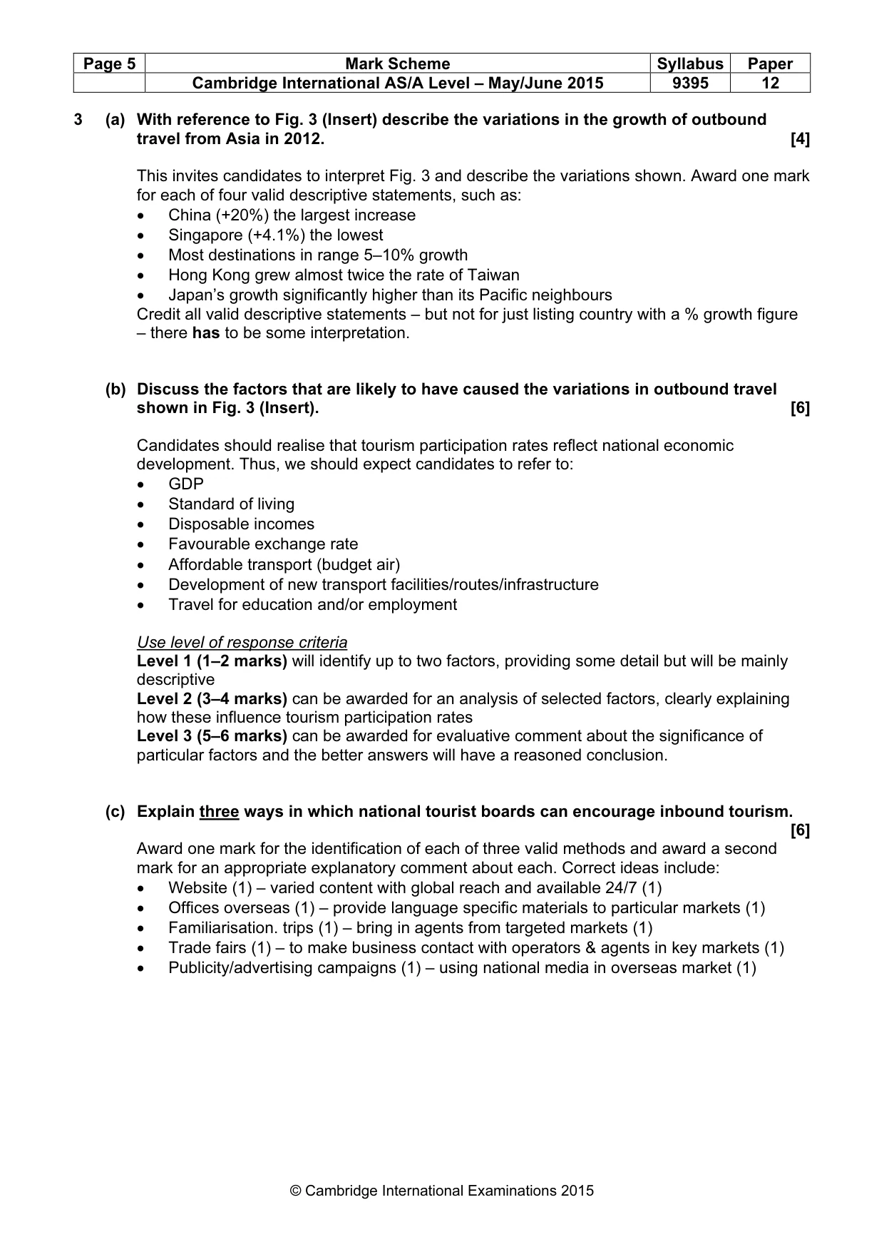 Mark scheme, page 5 of 8