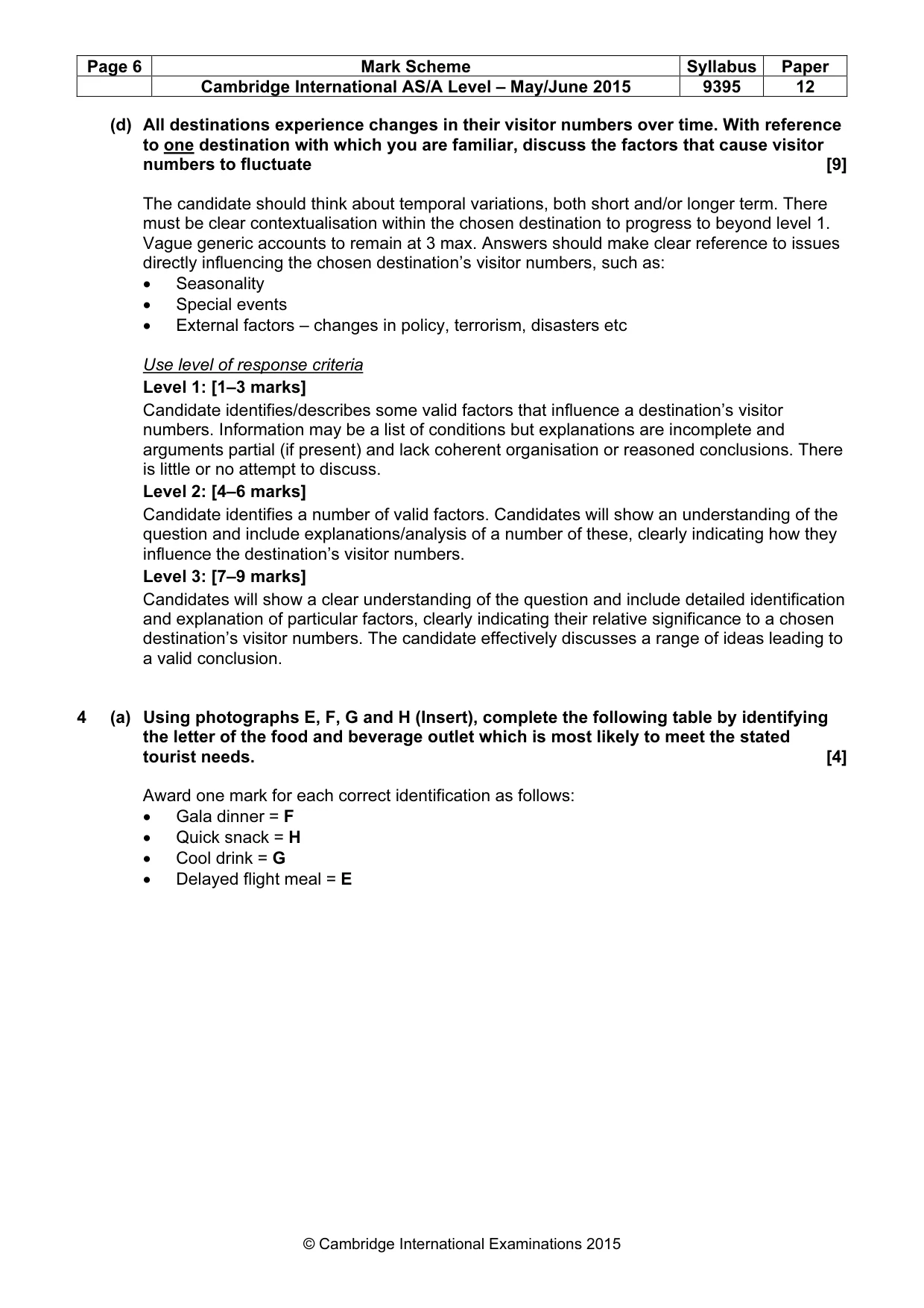 Mark scheme, page 6 of 8