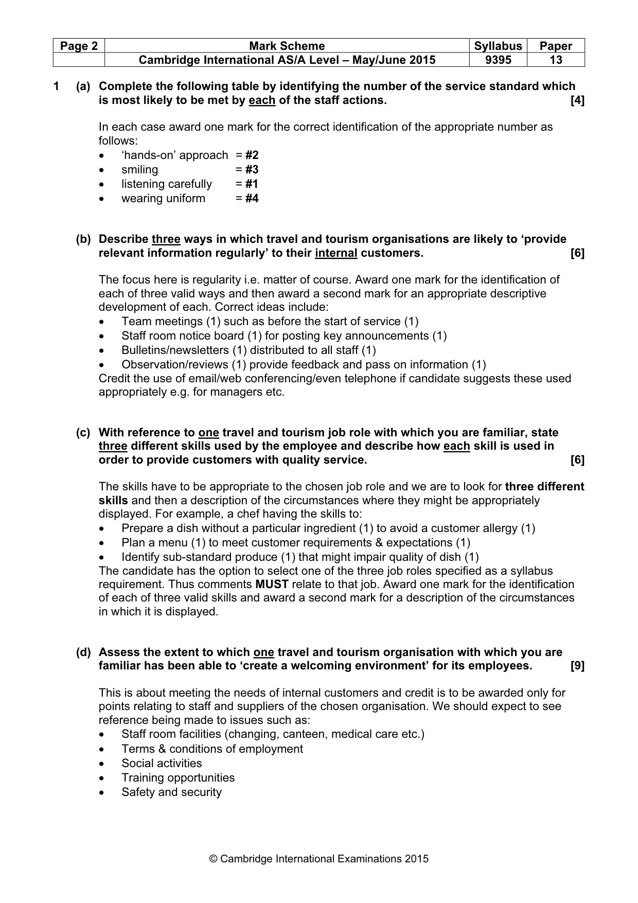 Mark scheme, page 2 of 8