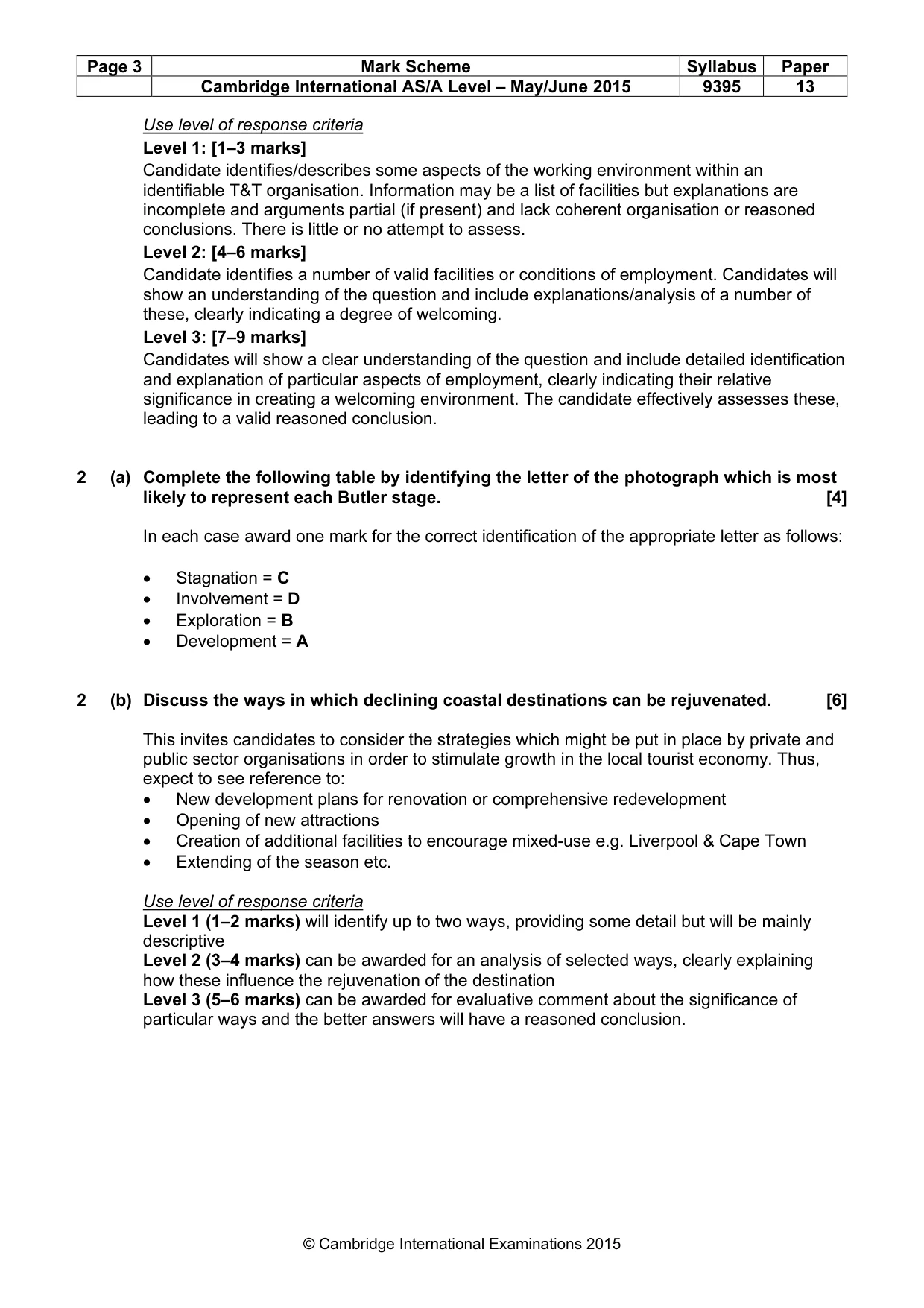 Mark scheme, page 3 of 8