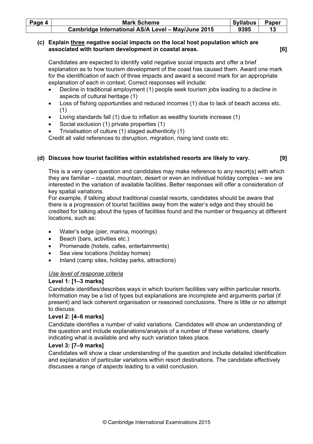 Mark scheme, page 4 of 8