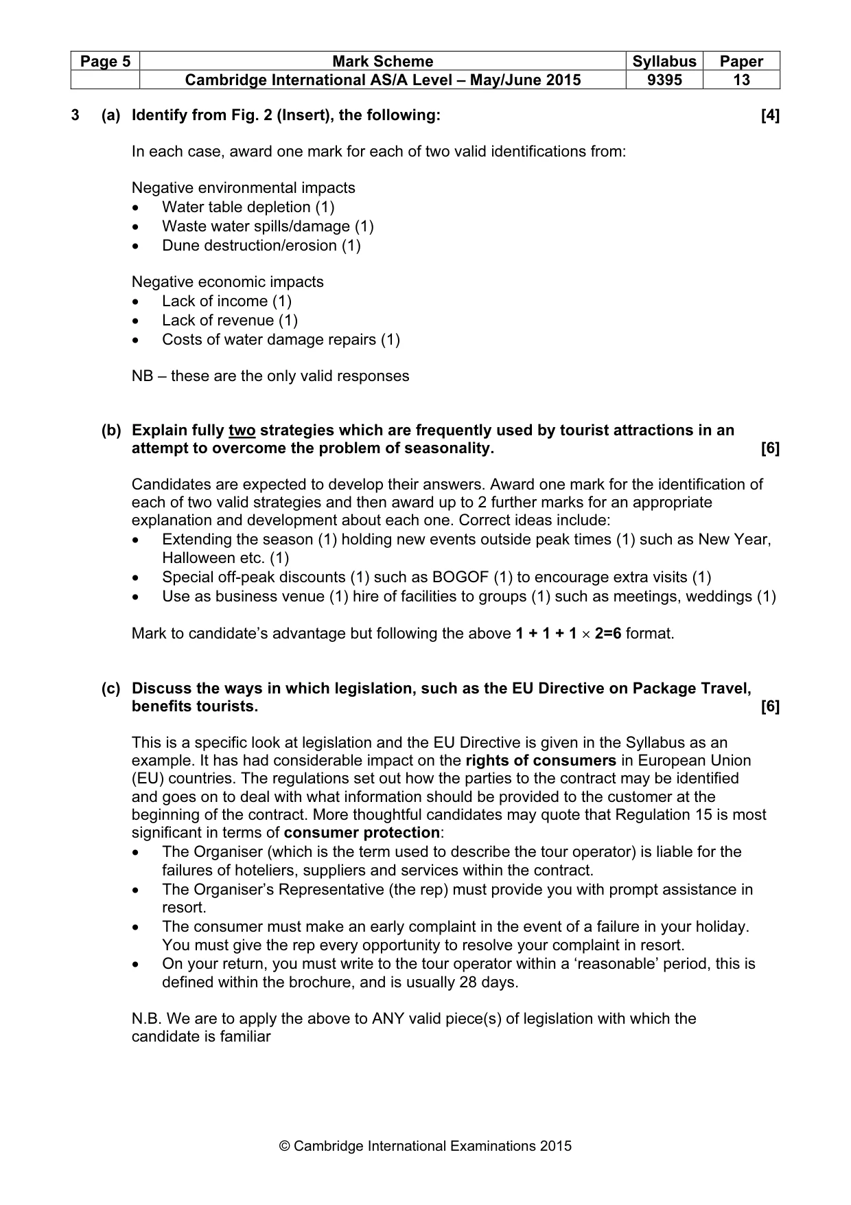 Mark scheme, page 5 of 8