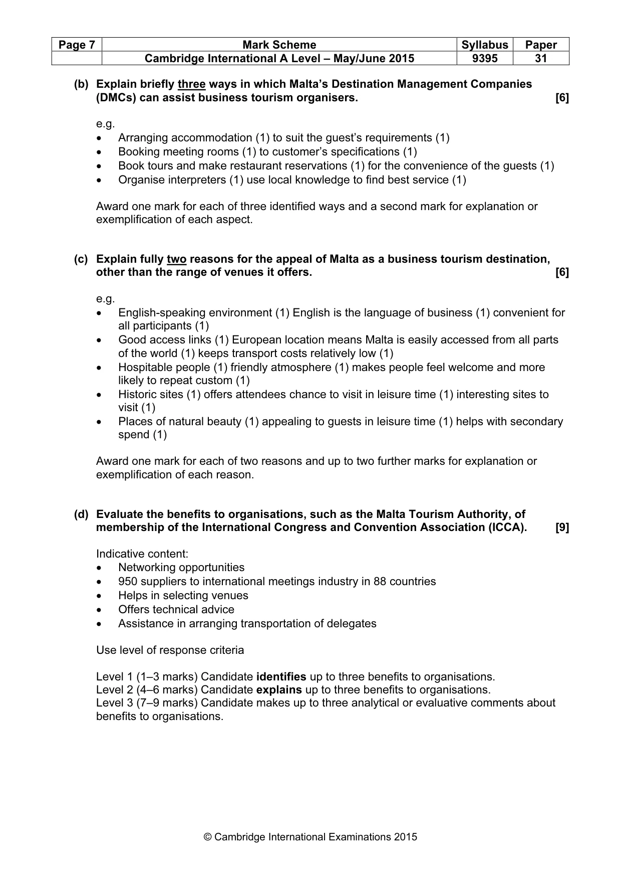 Mark scheme, page 7 of 8