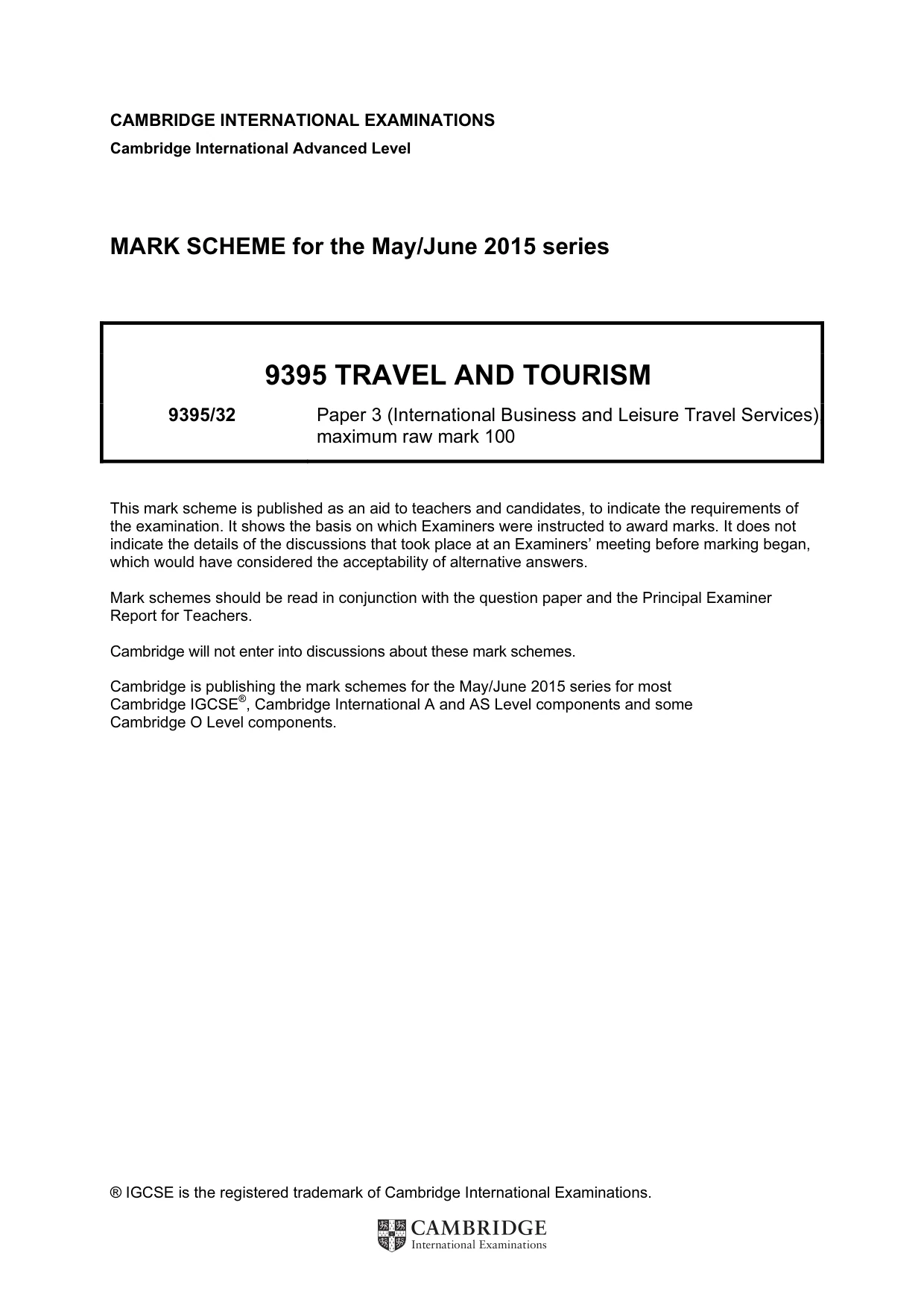 Mark scheme, page 1 of 8