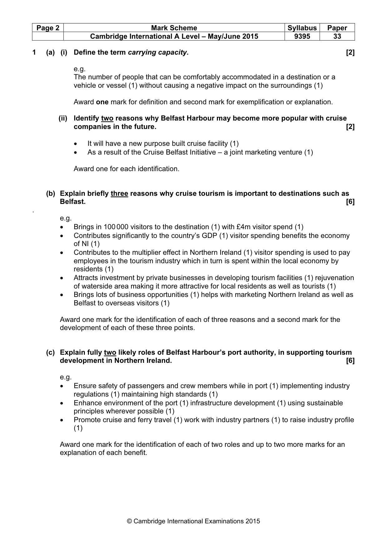 Mark scheme, page 2 of 8