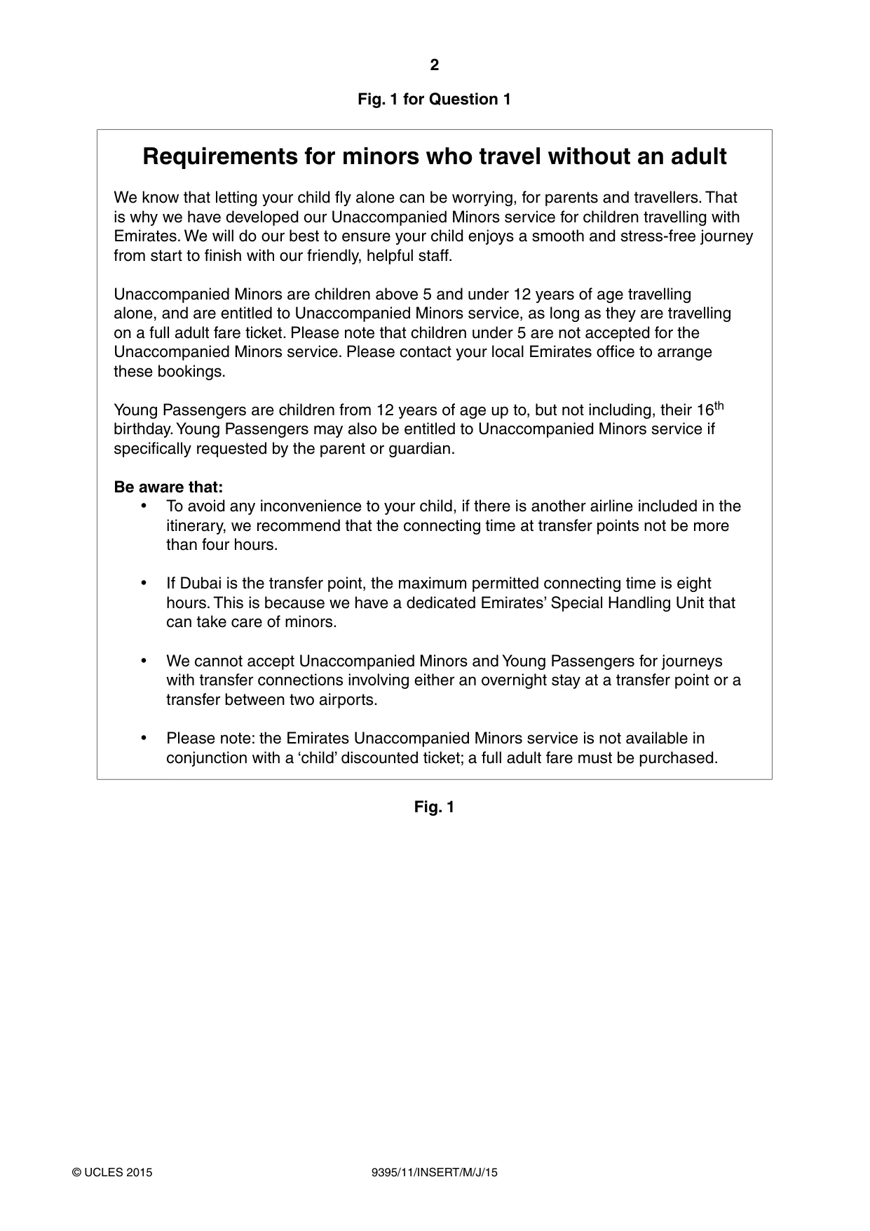Cambridge A Level Travel and Tourism 9395 2015 May/June Paper 1 · Variant 1 question paper, page 2 of 8