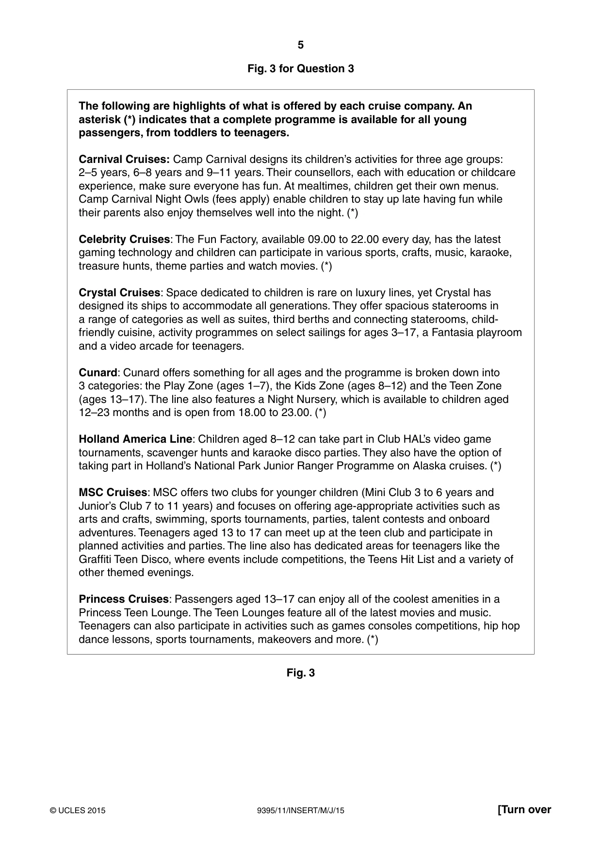 Cambridge A Level Travel and Tourism 9395 2015 May/June Paper 1 · Variant 1 question paper, page 5 of 8