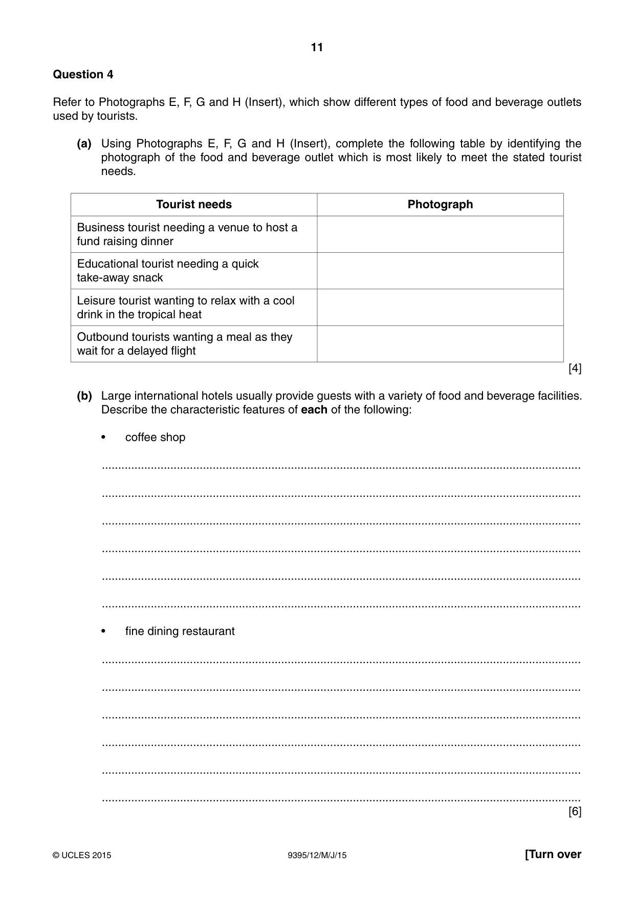 Cambridge A Level Travel and Tourism 9395 2015 May/June Paper 1 · Variant 2 question paper, page 11 of 16