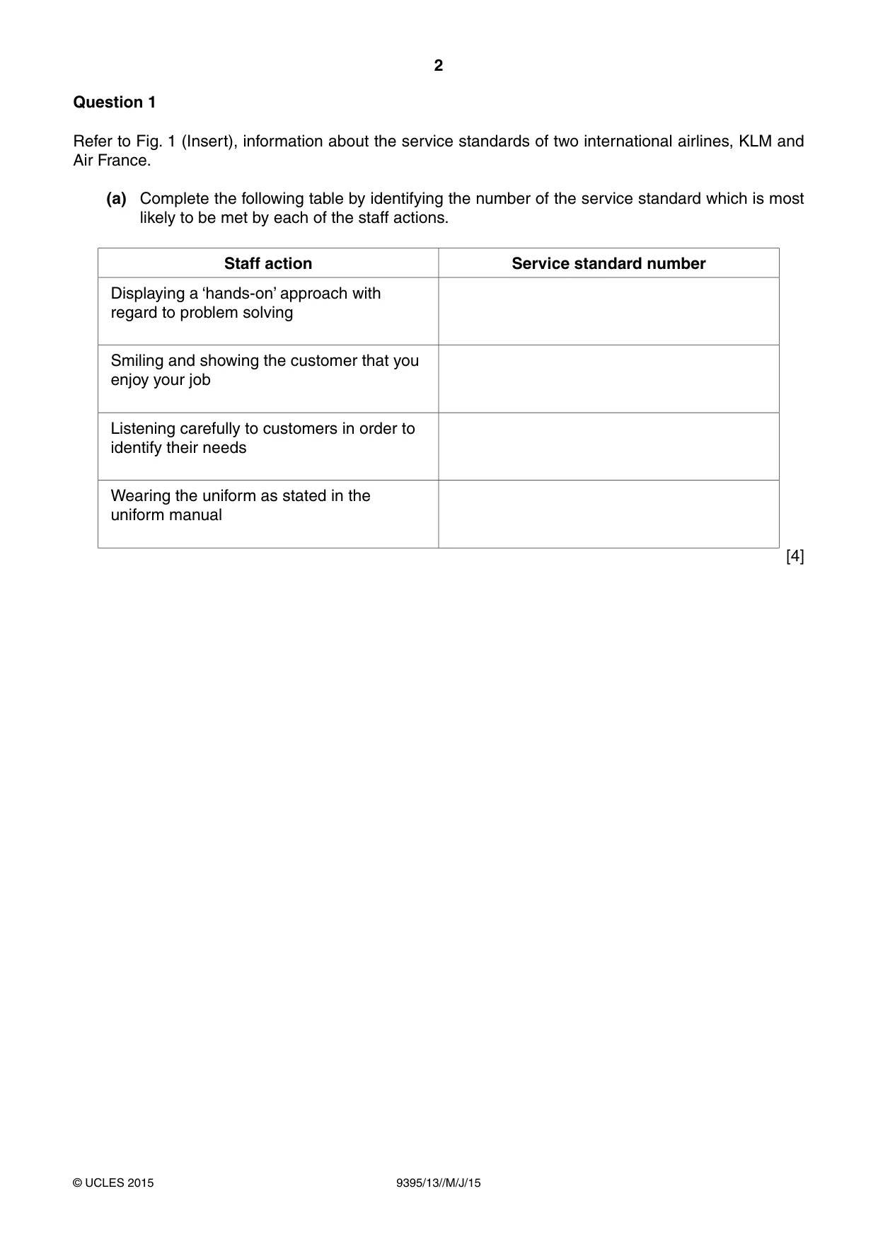 Cambridge A Level Travel and Tourism 9395 2015 May/June Paper 1 · Variant 3 question paper, page 2 of 16