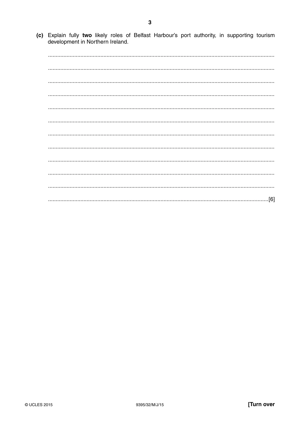Cambridge A Level Travel and Tourism 9395 2015 May/June Paper 3 · Variant 2 question paper, page 3 of 16