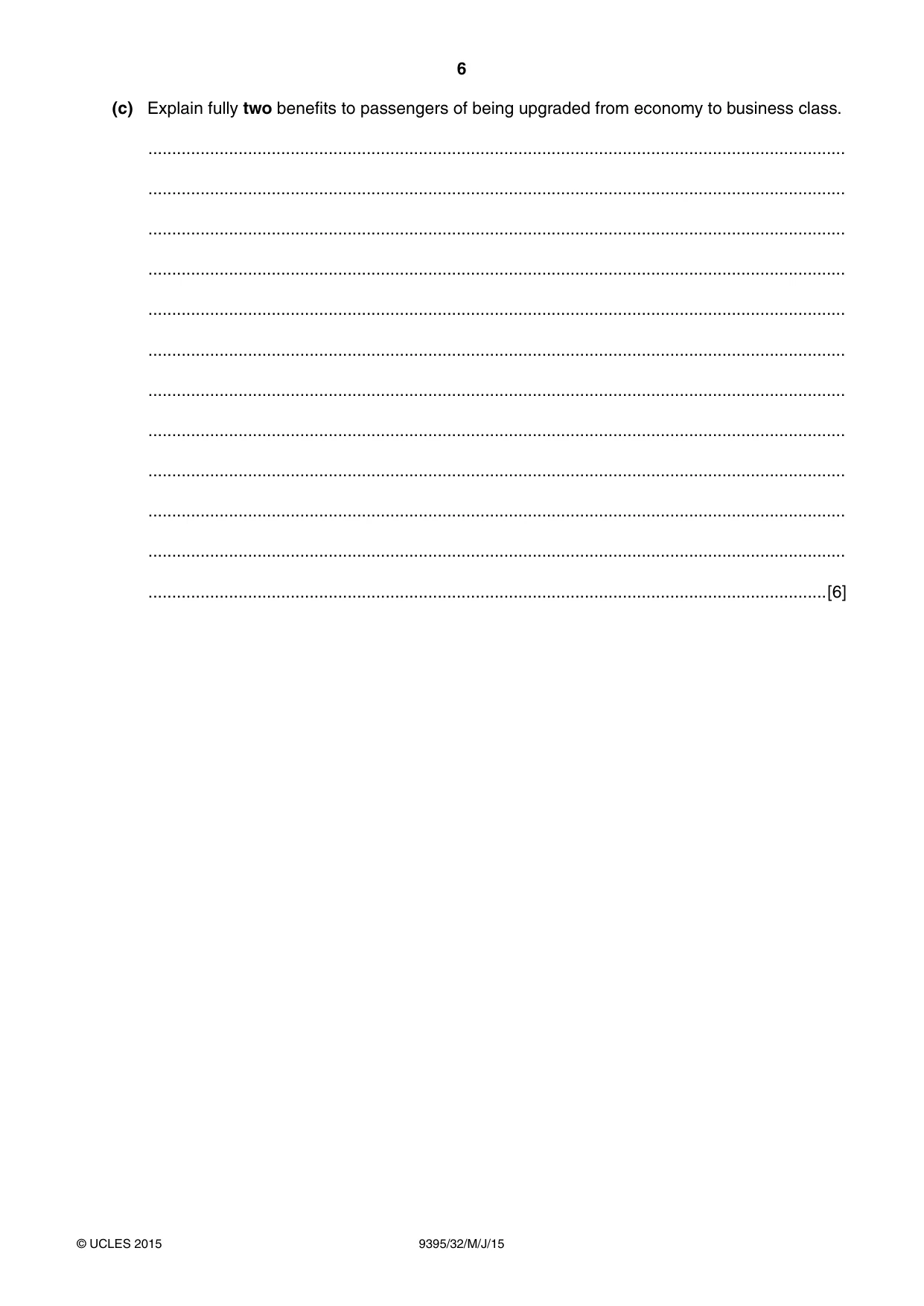 Cambridge A Level Travel and Tourism 9395 2015 May/June Paper 3 · Variant 2 question paper, page 6 of 16