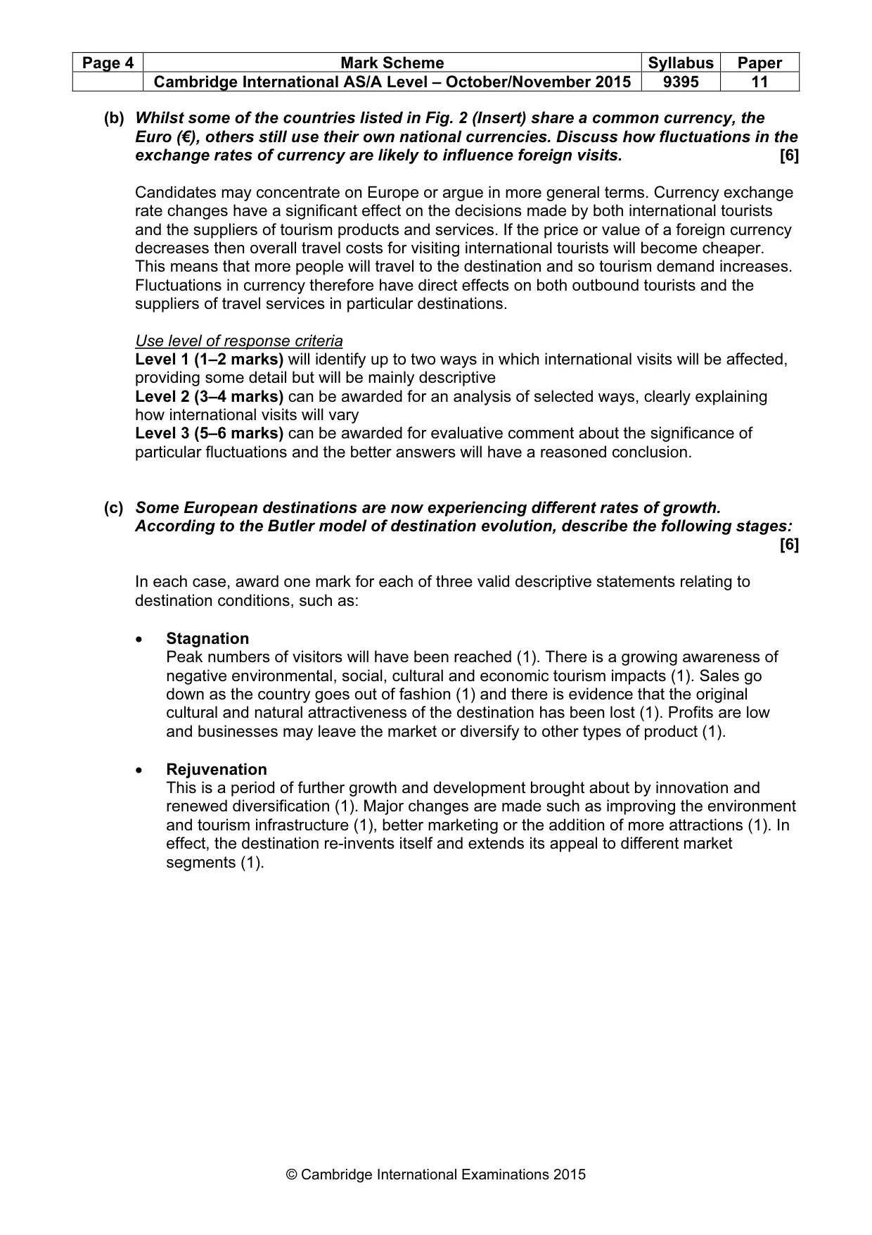 Mark scheme, page 4 of 8