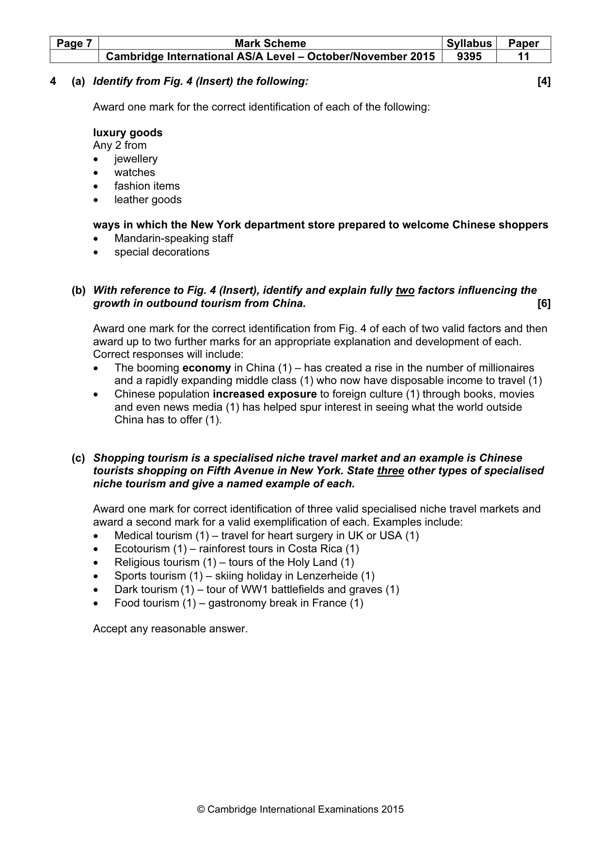 Mark scheme, page 7 of 8