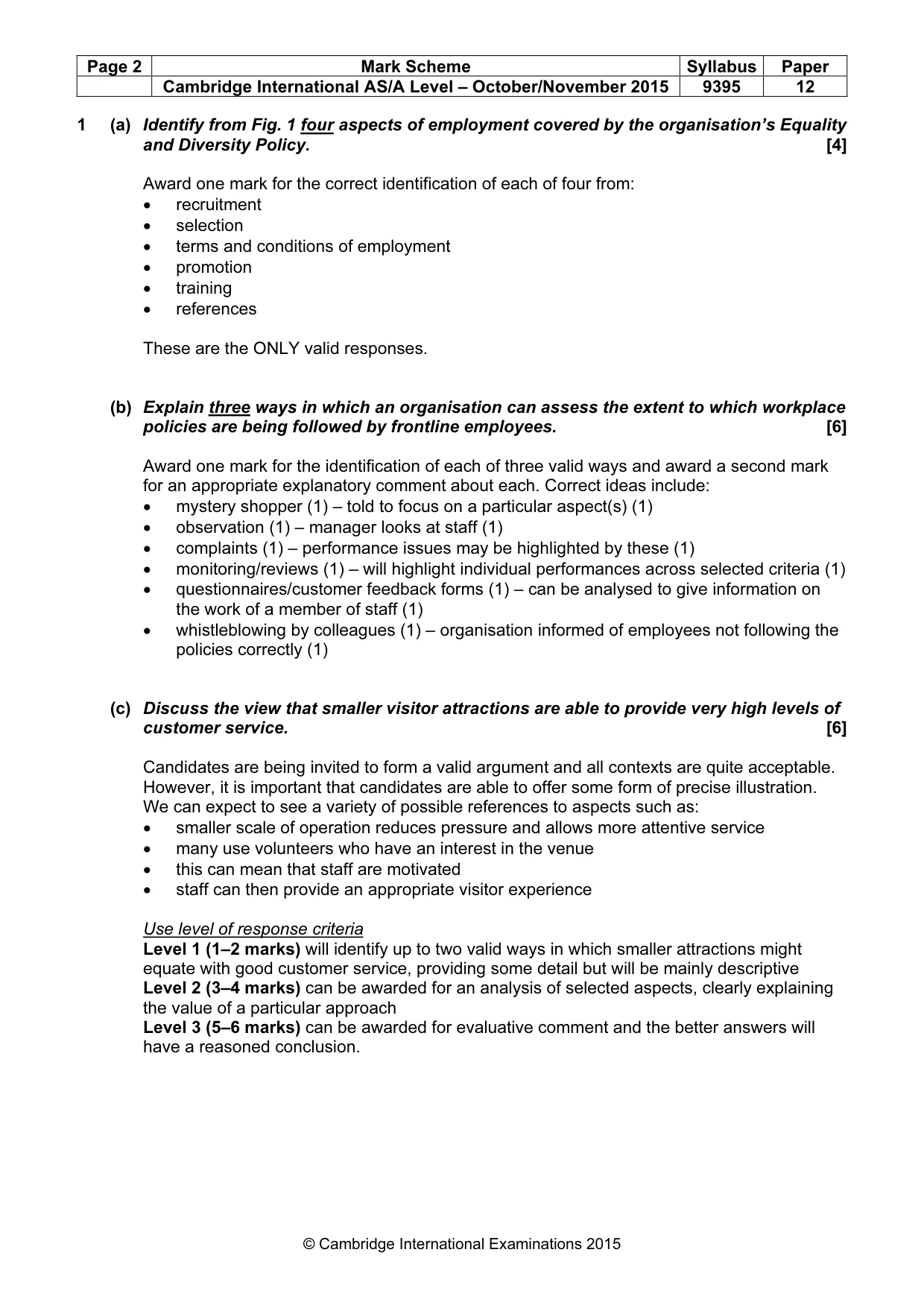 Mark scheme, page 2 of 8