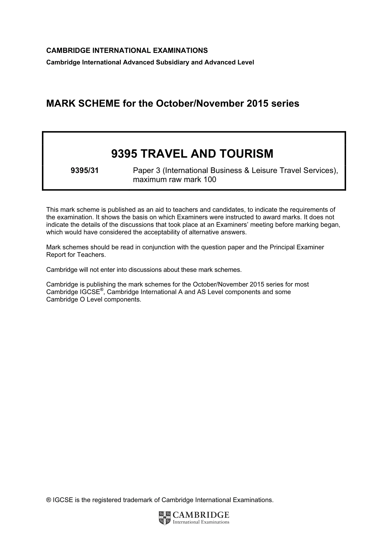Mark scheme, page 1 of 8