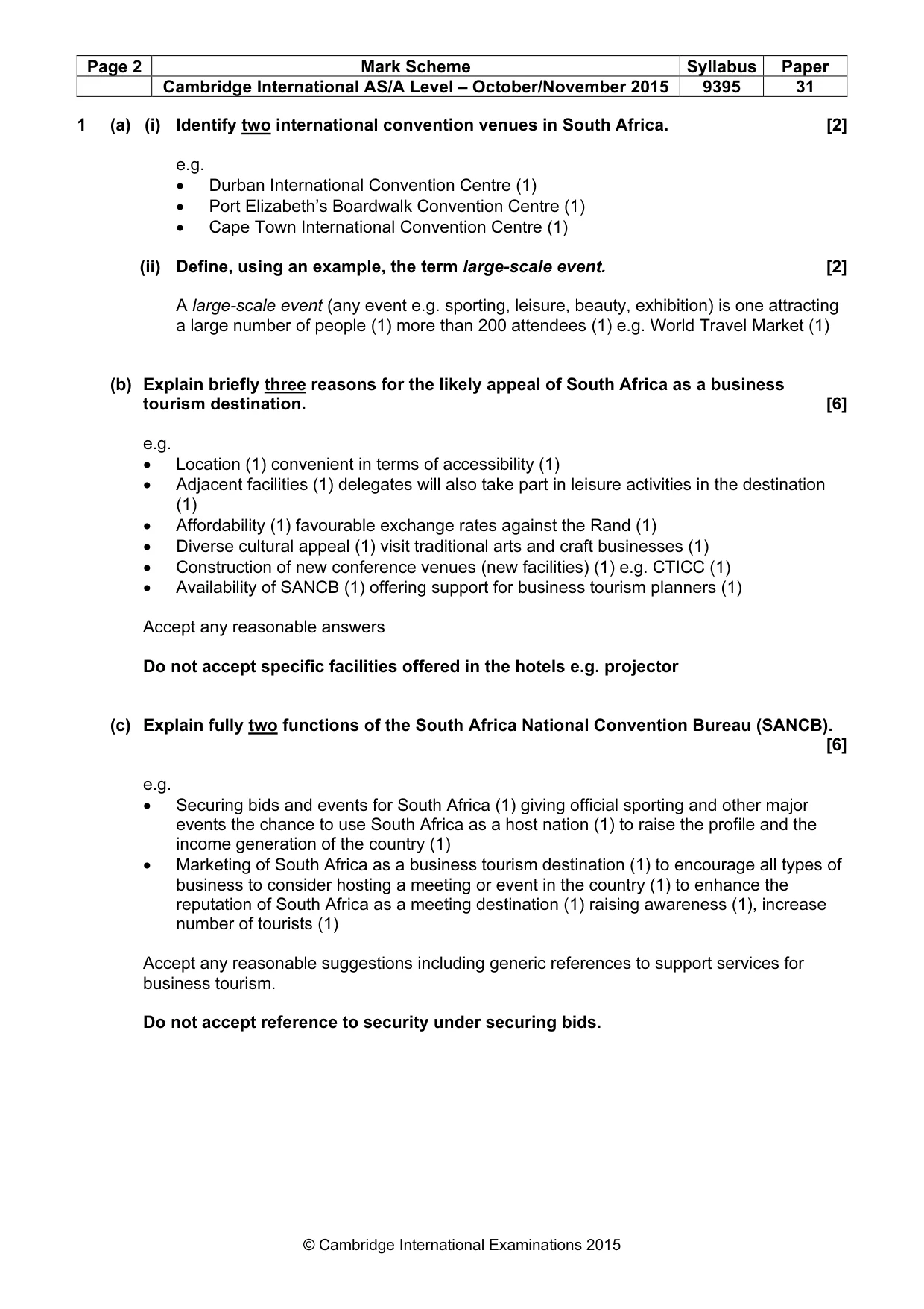 Mark scheme, page 2 of 8