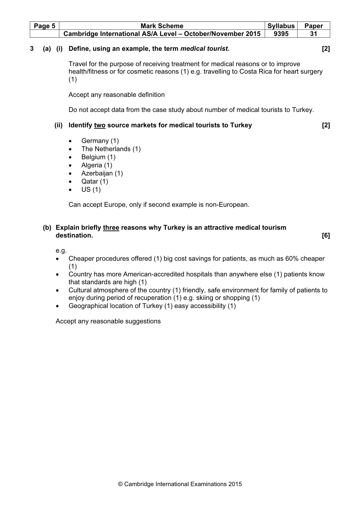 Mark scheme, page 5 of 8