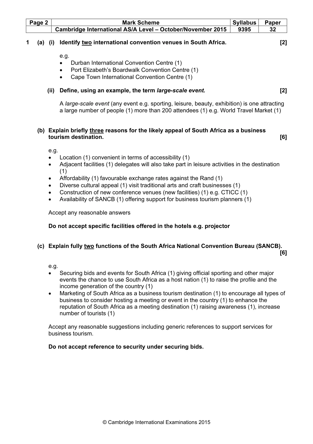 Mark scheme, page 2 of 8