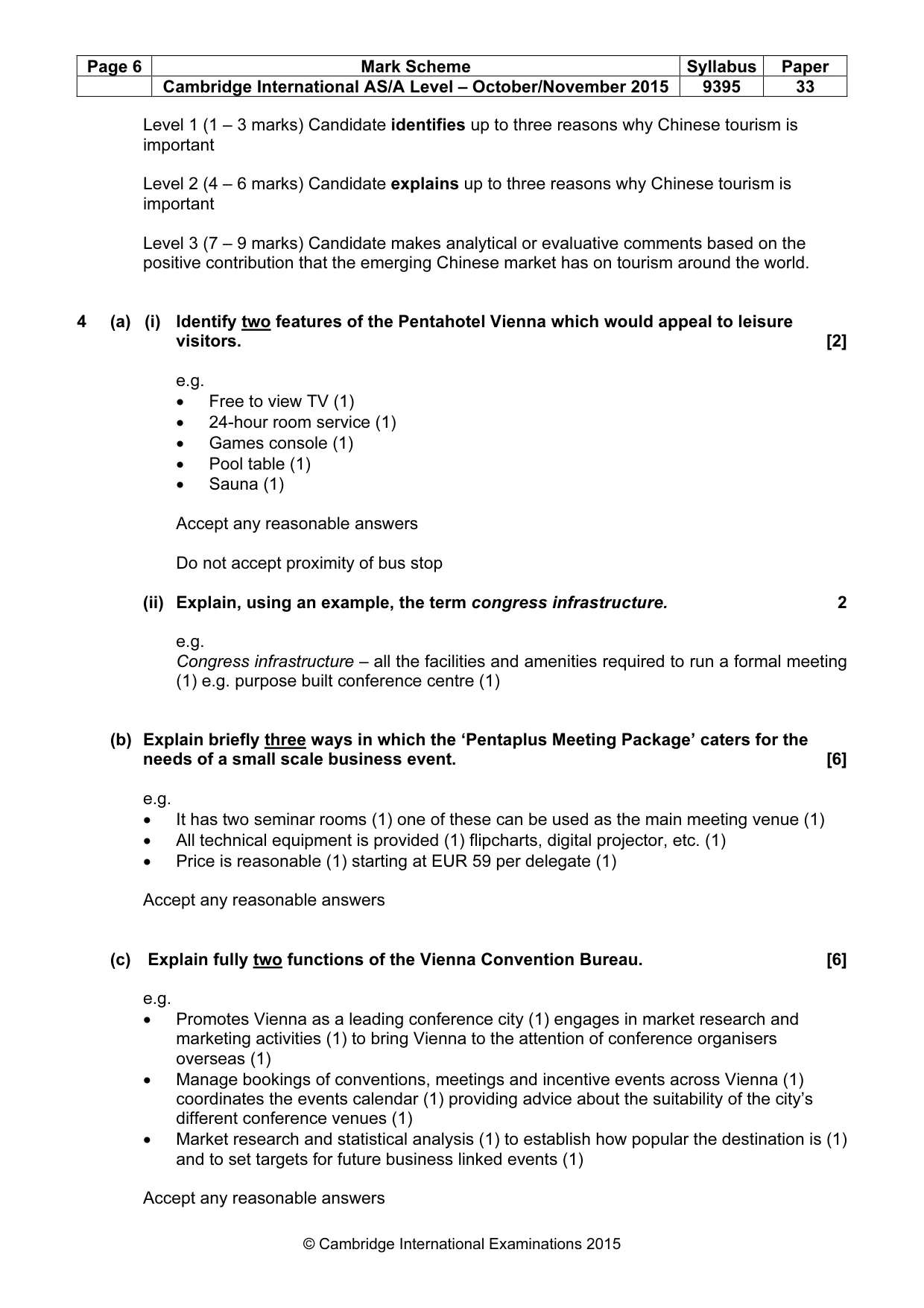 Mark scheme, page 6 of 7