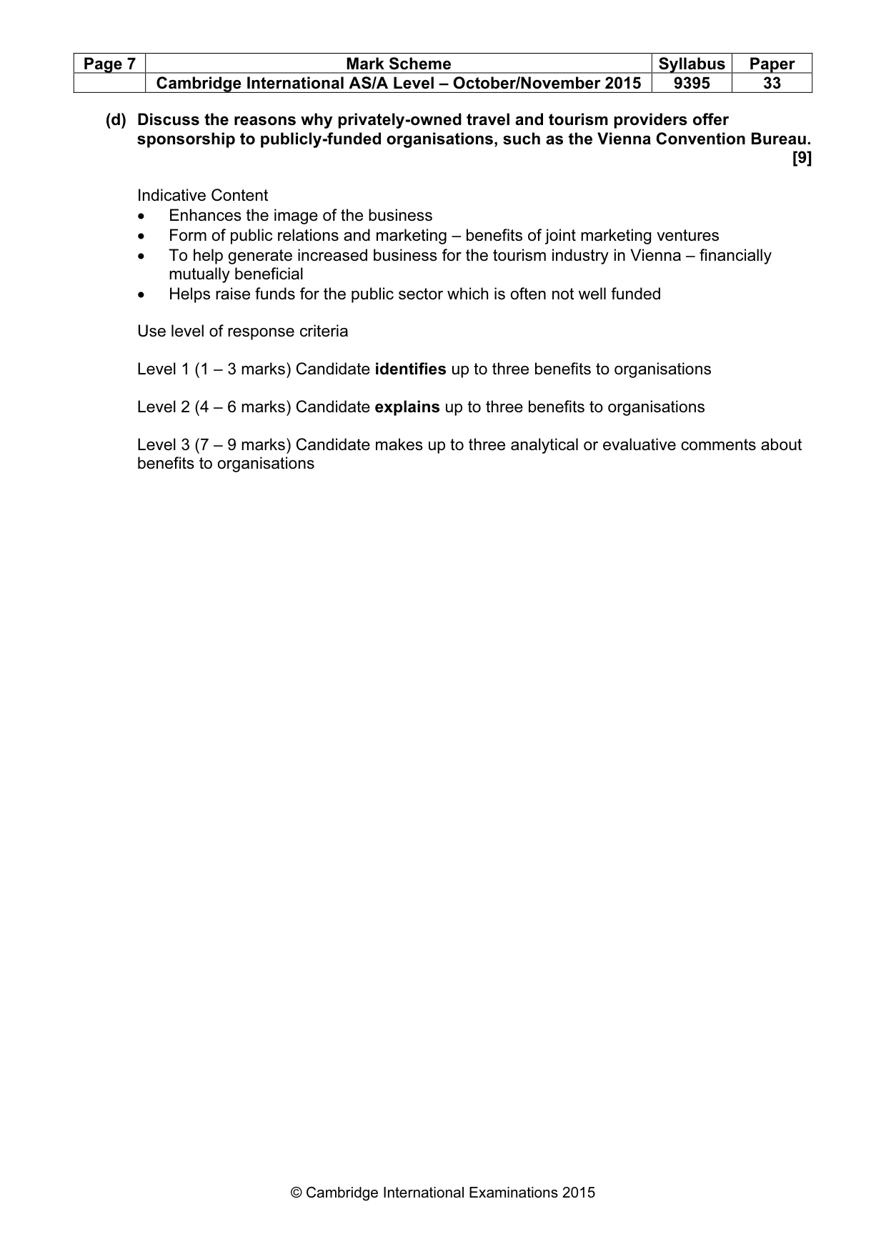 Mark scheme, page 7 of 7