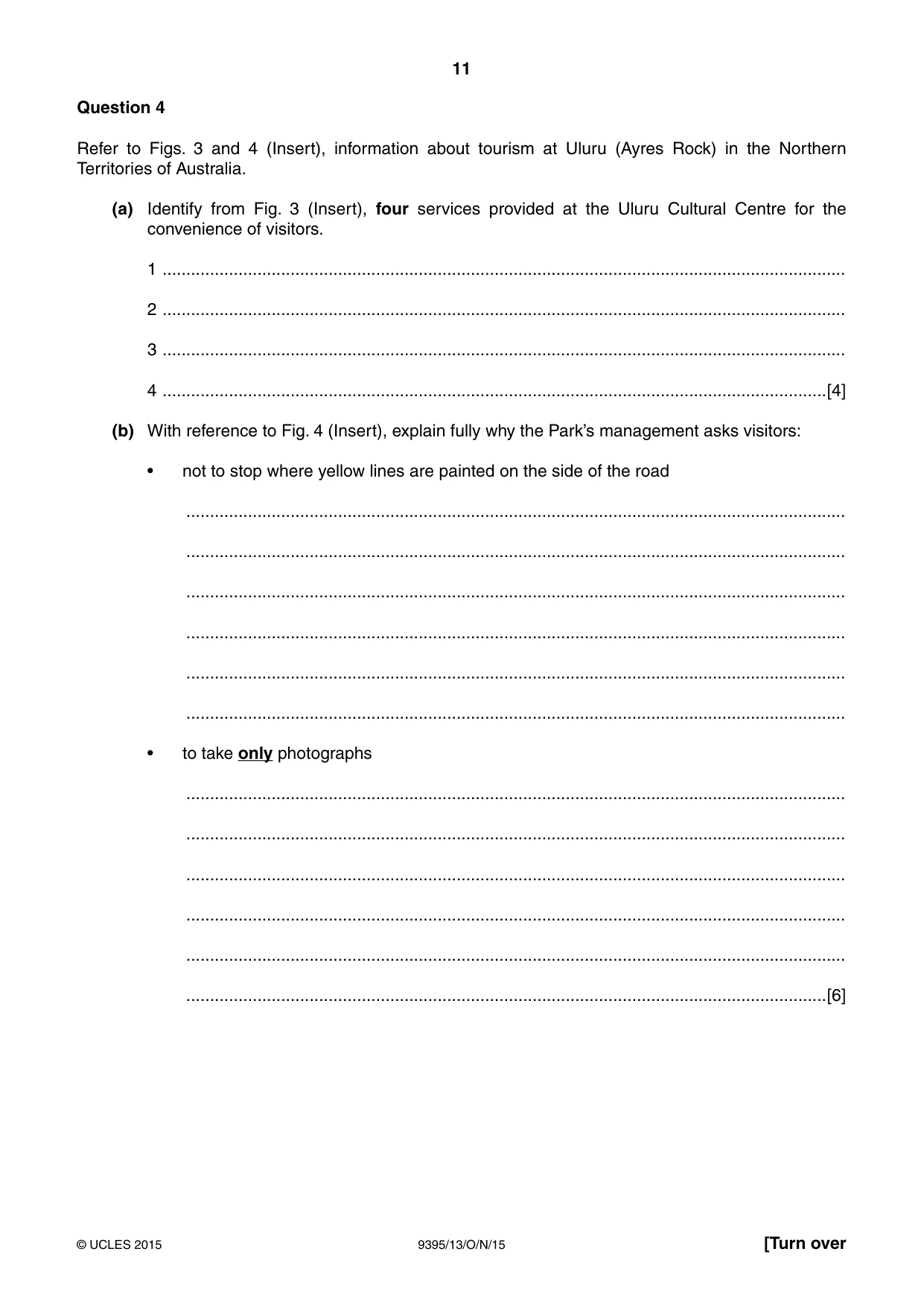 Cambridge A Level Travel and Tourism 9395 2015 Oct/Nov Paper 1 · Variant 3 question paper, page 11 of 16